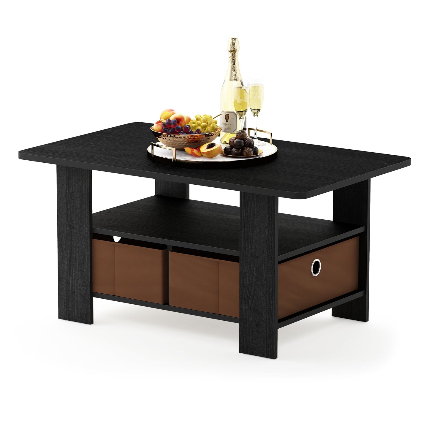 Furinno Mesa de Centro Andrey con CajÃ³n, Americano/marrÃ³n Medio 11158AM/MBR