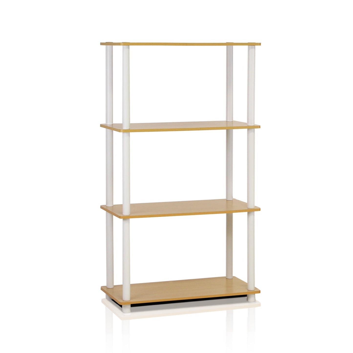 furinno 99557 turn-n-tube 4-tier no-tools multipurpose shelf display rack