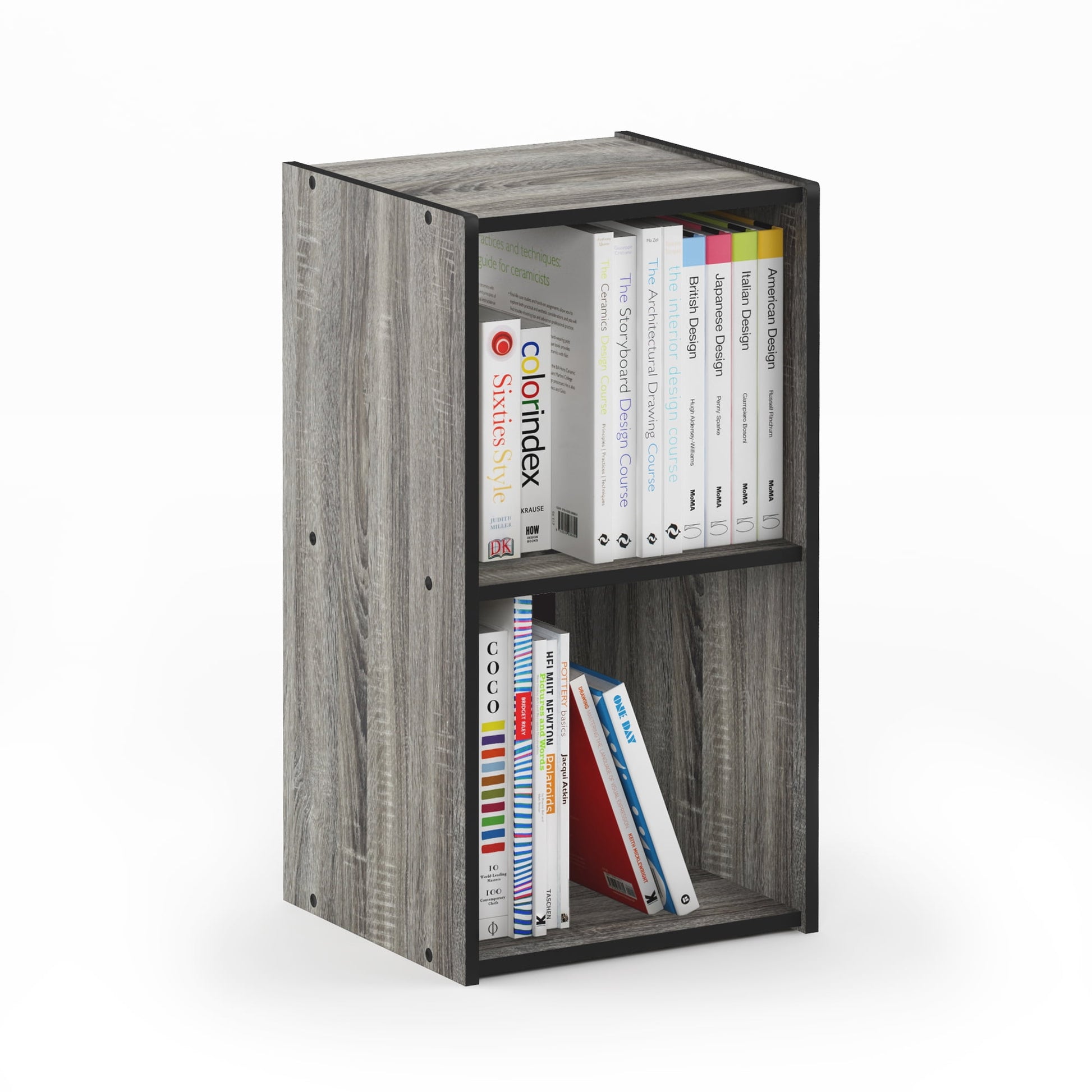 Furinno Pelli Cubic Storage Cabinet in 2x1 in Espresso