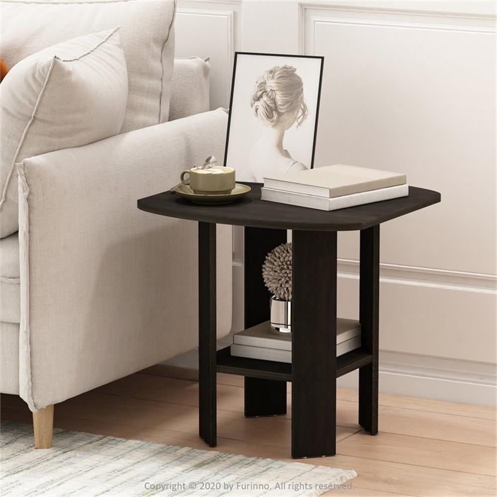 Furinno 2-11180EX Simple Design End Table Set of Two, Espresso