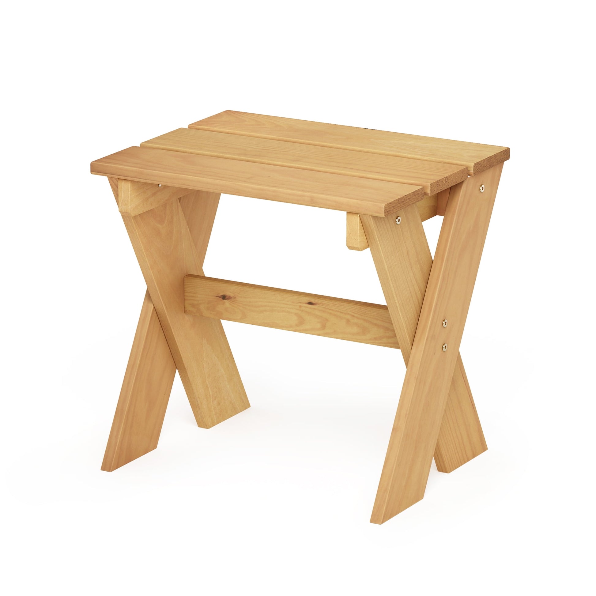 Furinno TIOMAN Patio Table, Outdoor Side Table, Flower Stand, Coffee Table, Pine Wood, for Patio, Garden, Porch, Natural