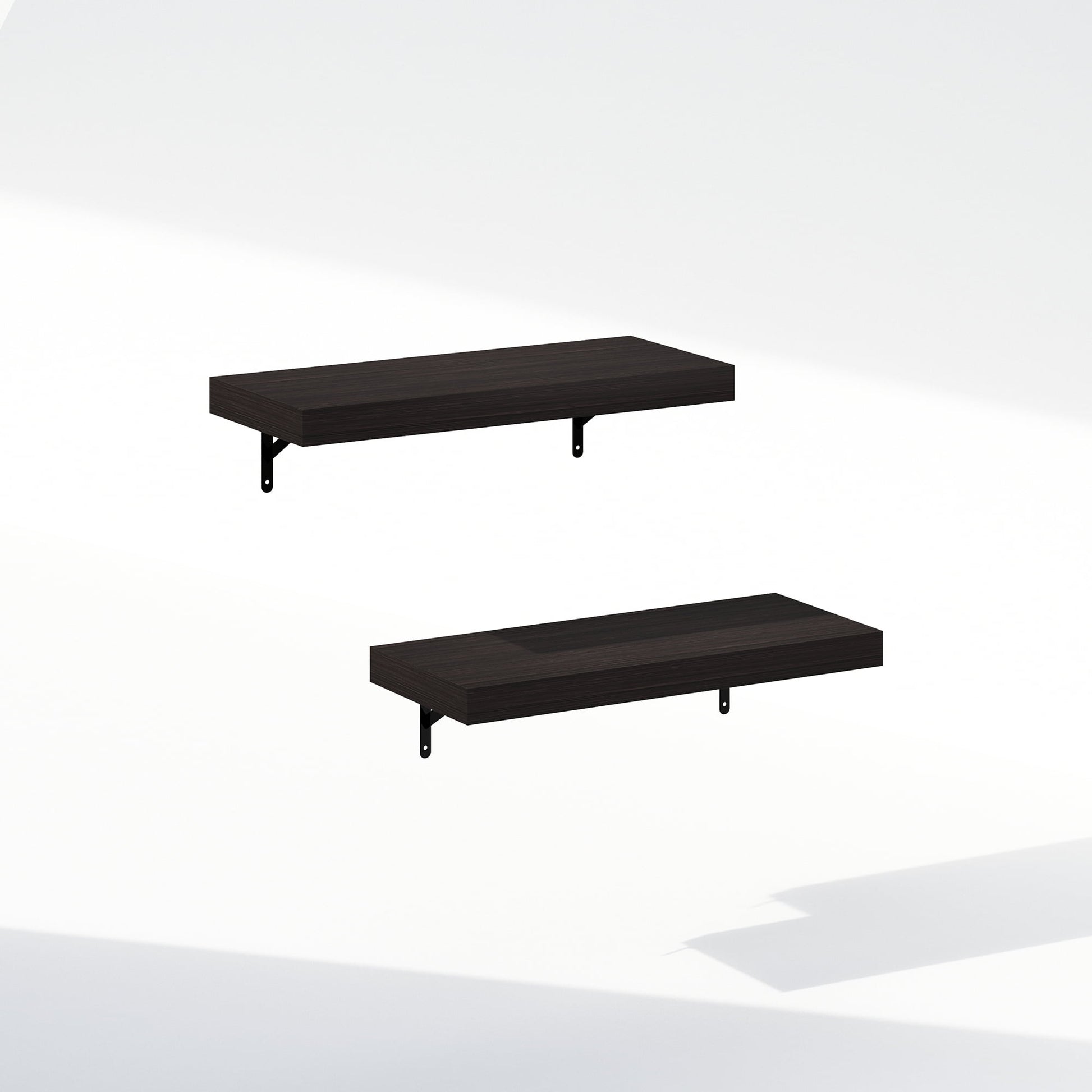 Furinno Tanna 22-Inch Wall Mounted Bathroom Floating Display Shelves, Tobacco Oak, Set of 2