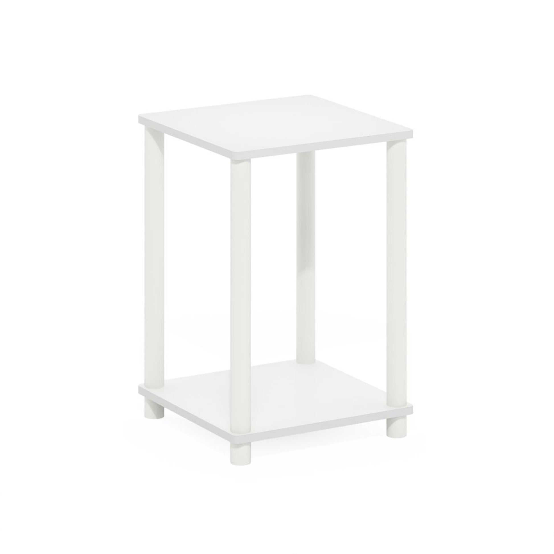 Turn-N-Tube Haydn End Table, White/White
