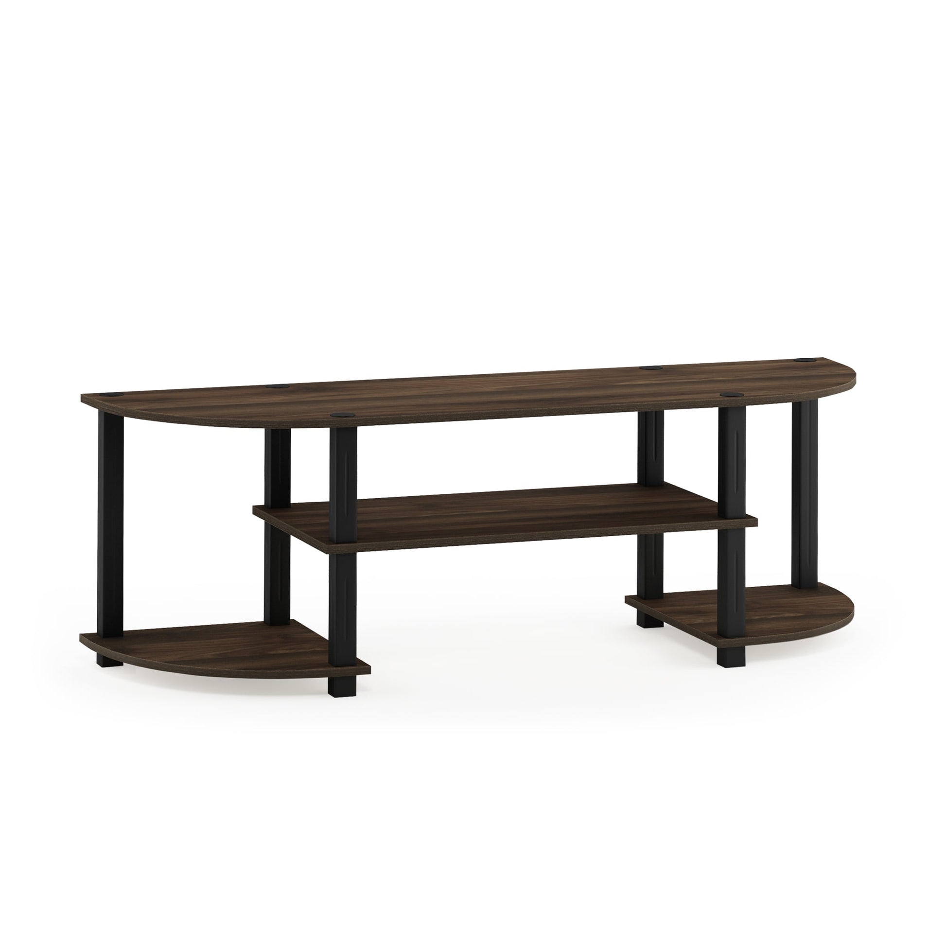 Furinno 11058CWN-BK Turn-S-Tube Wide TV Entertainment Center, Columbia Walnut & Black - 15.9 x 47.25 x 13.4 in.