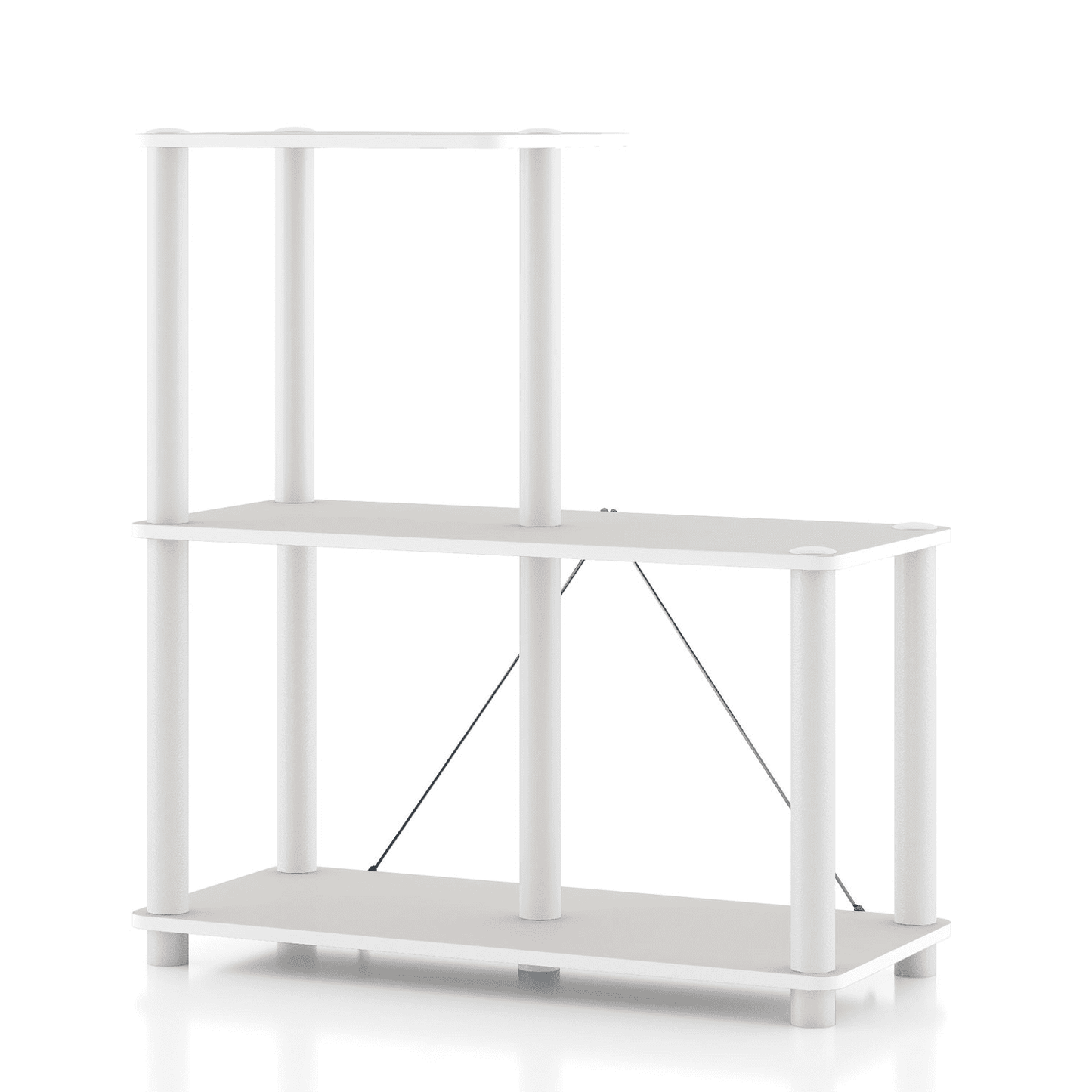 Furniture of America Brooks Adult Open Display Shelf Bookcase, 3-Cube Shelves, Greige