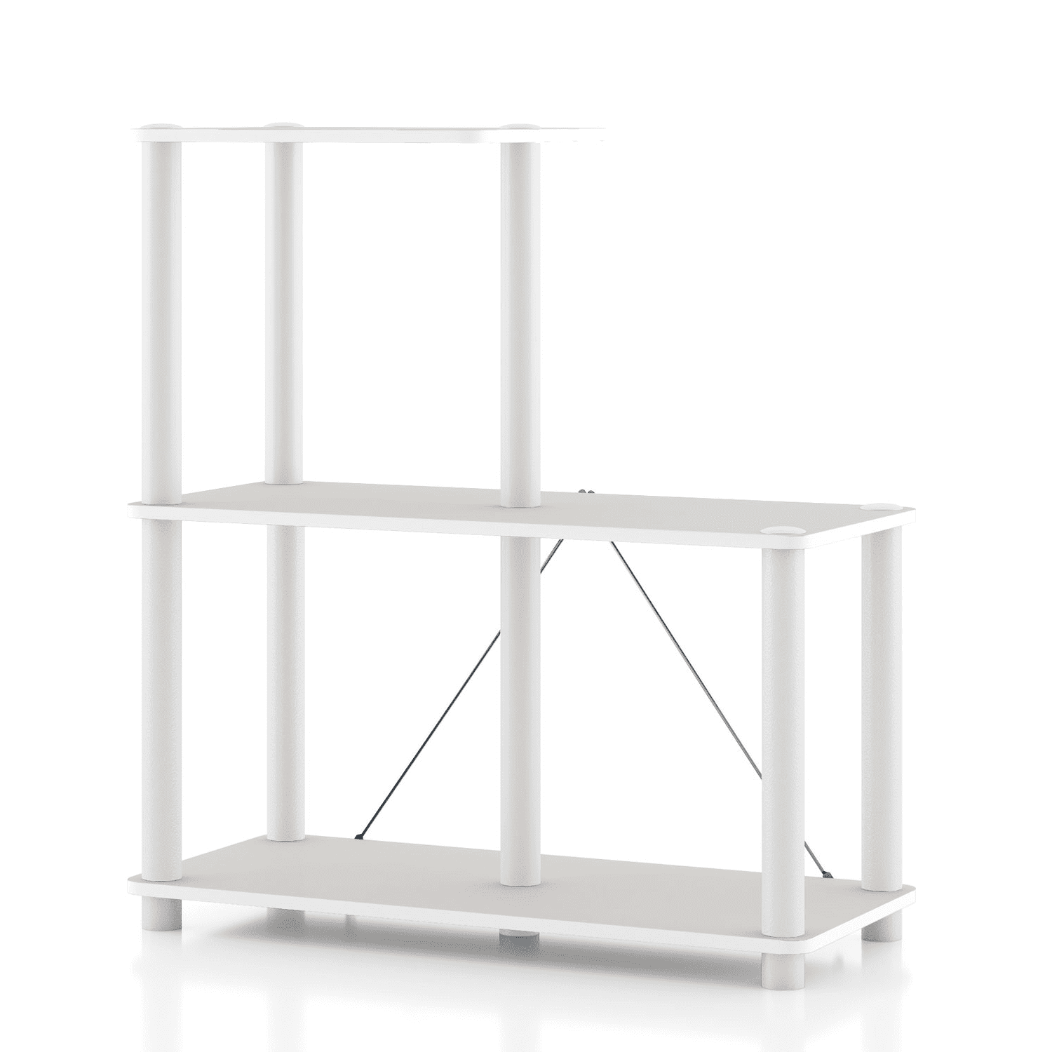 Furniture of America Brooks Adult Open Display Shelf Bookcase, 3-Cube Shelves, Greige