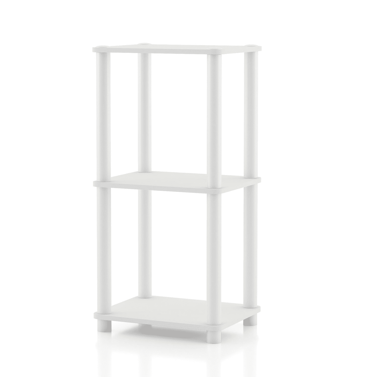 Furniture of America Brooks Adult Open Display Shelf Bookcase, 3-Tier 15-inch Shelves, White