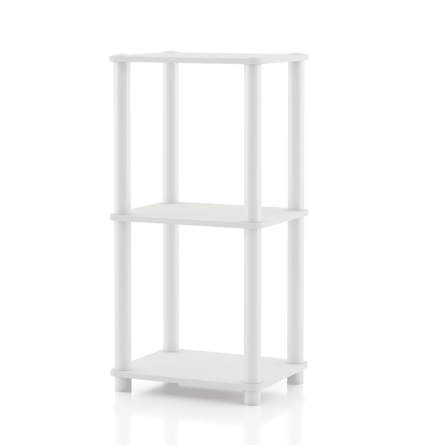 Furniture of America Brooks Adult Open Display Shelf Bookcase, 3-Tier 15-inch Shelves, White