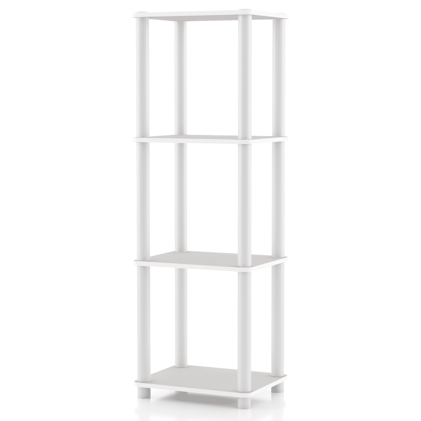 Furniture of America Brooks Adult Open Display Shelf Bookcase, 4-Tier 15-inch Shelves, Greige