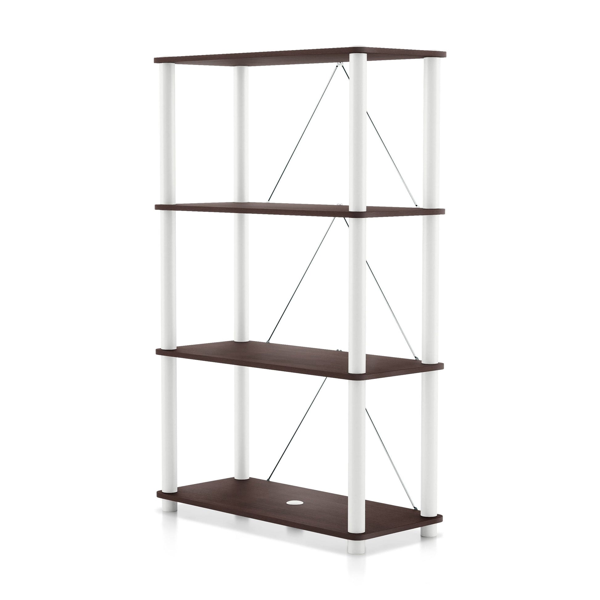 Furniture of America Brooks EstanterÃ­a Abierta para Adultos, Estantes de 4 Niveles de 15 Pulgadas, Blanco