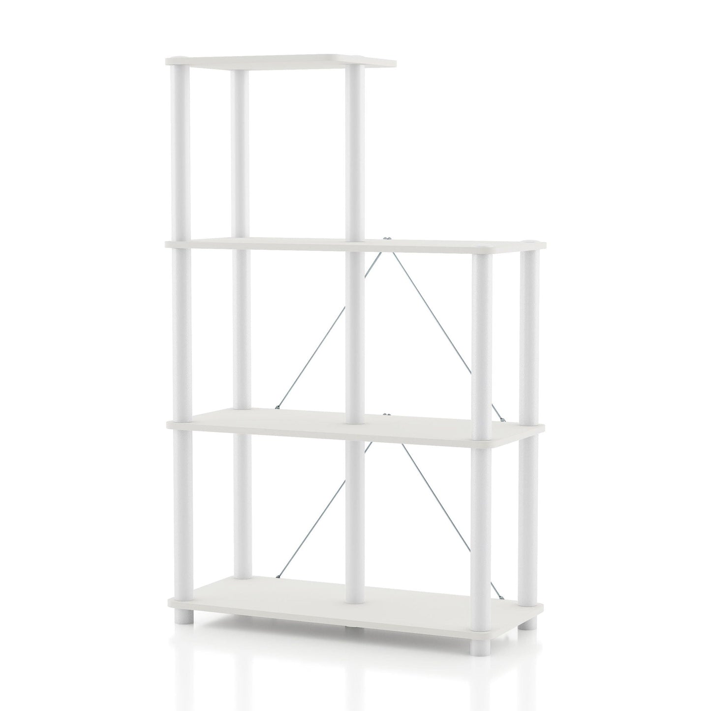 Furniture of America Brooks Adult Open Display Shelf Bookcase, 5-Cube Shelves, White