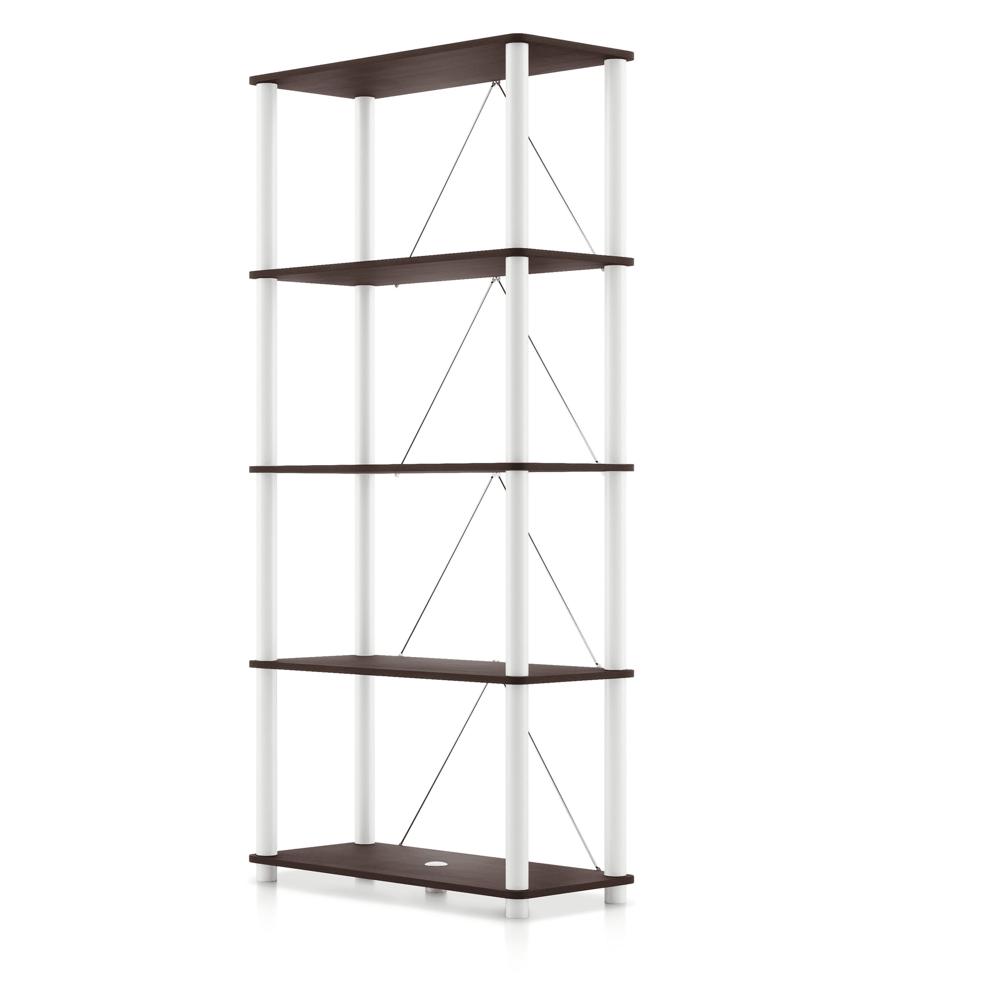 Furniture of America Brooks Adult Open Display Shelf Bookcase, 5-Tier 27-inch Shelves, Espresso