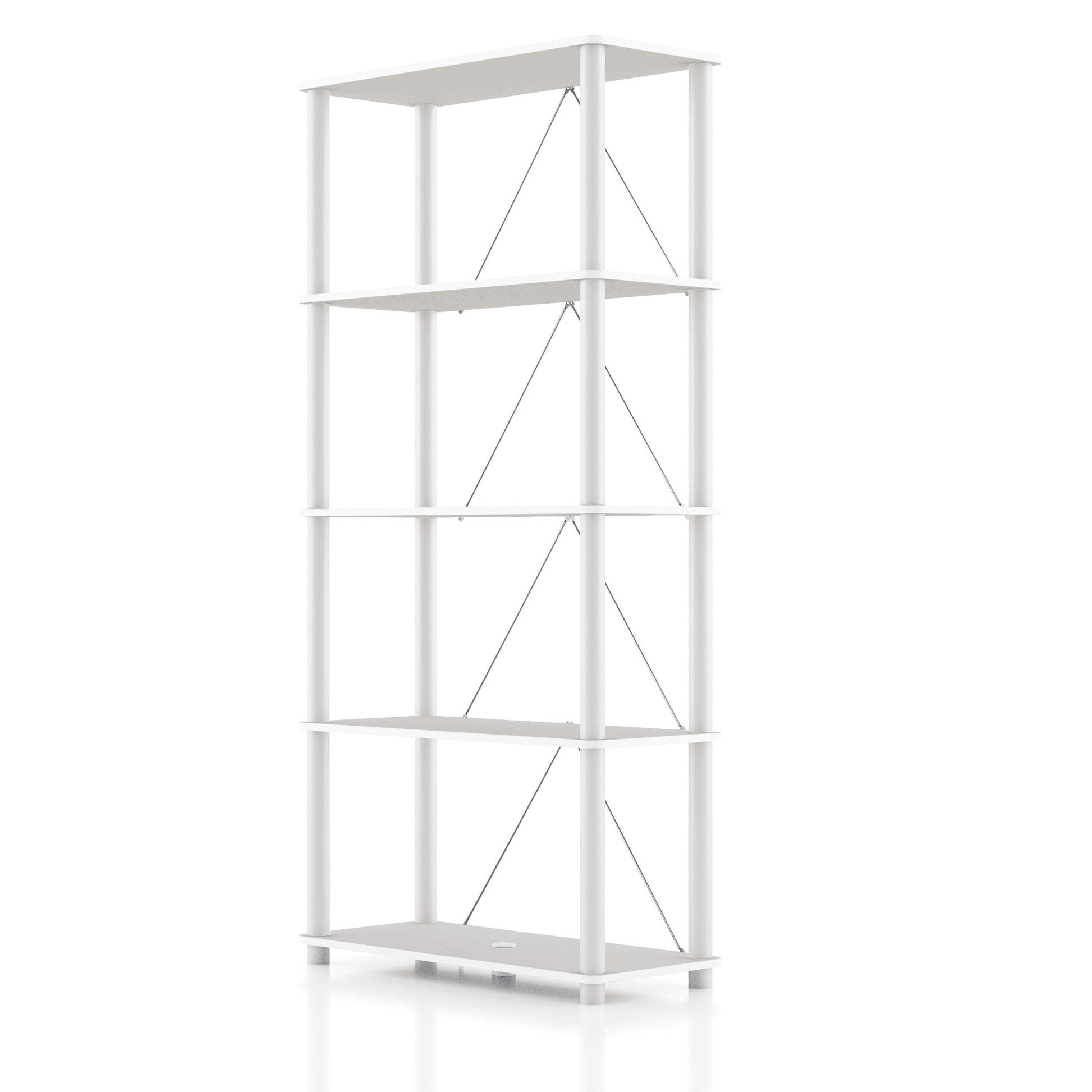 Furniture of America Brooks Adult Open Display Shelf Bookcase, 5-Tier 27-inch Shelves, Greige