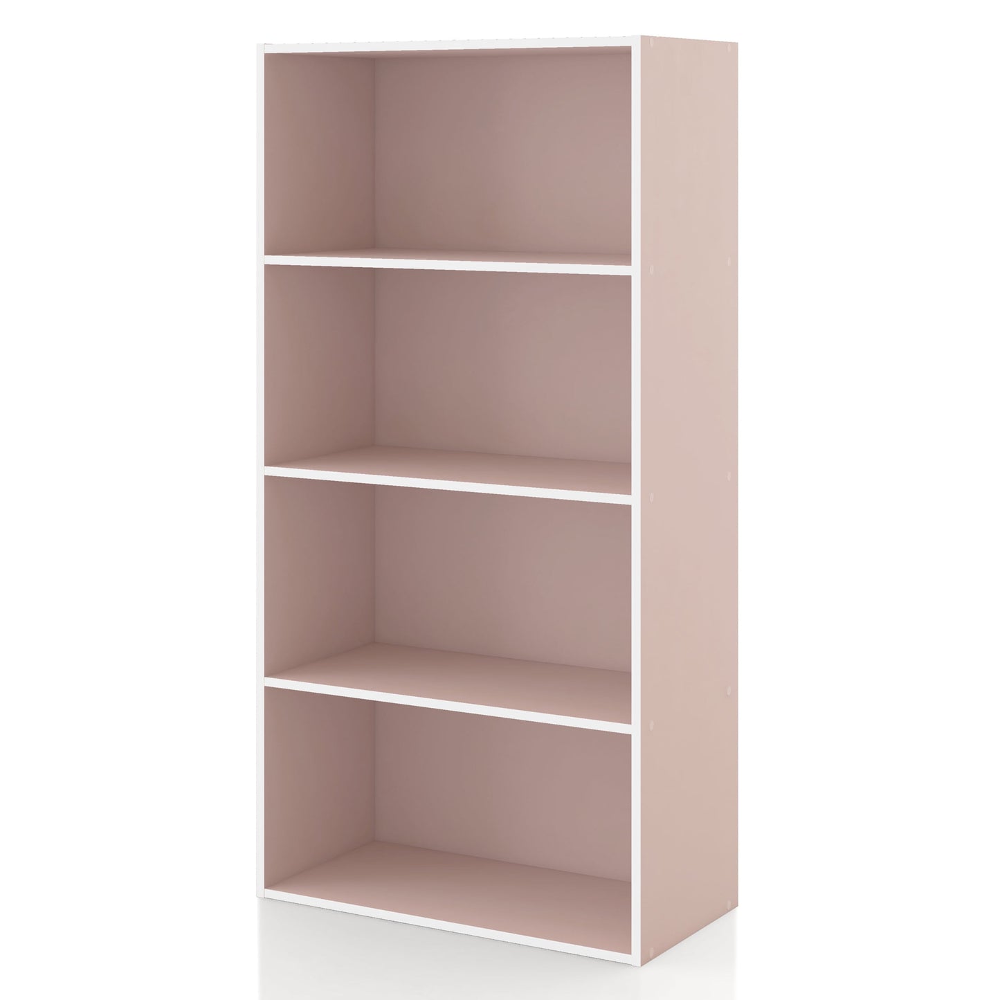 Furniture of America Brooks Stackable 4-Tier Wood Light Pink Kids Bookcase
