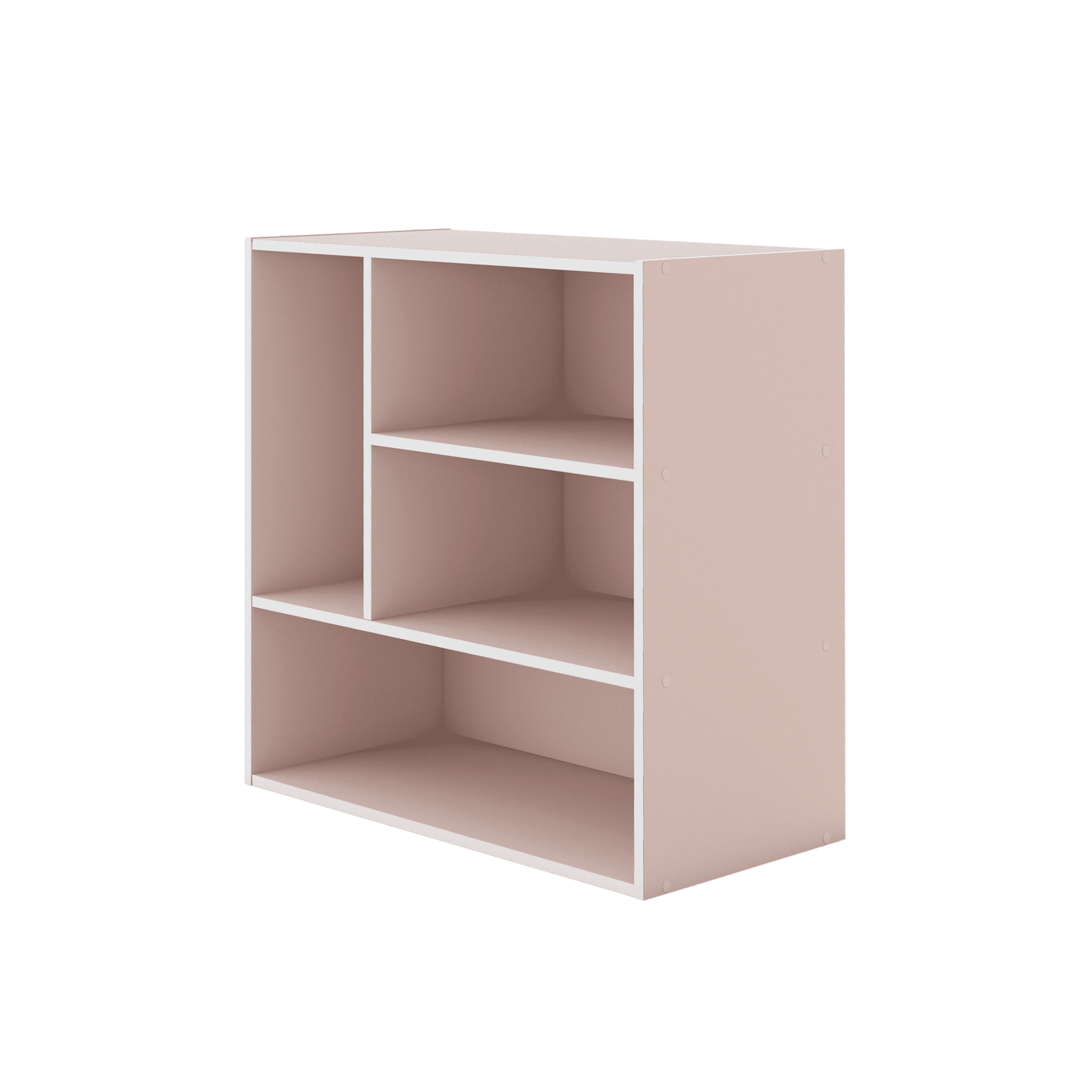 Furniture of America Brooks Stackable 4-Vertical Wood Light Pink Bookcase