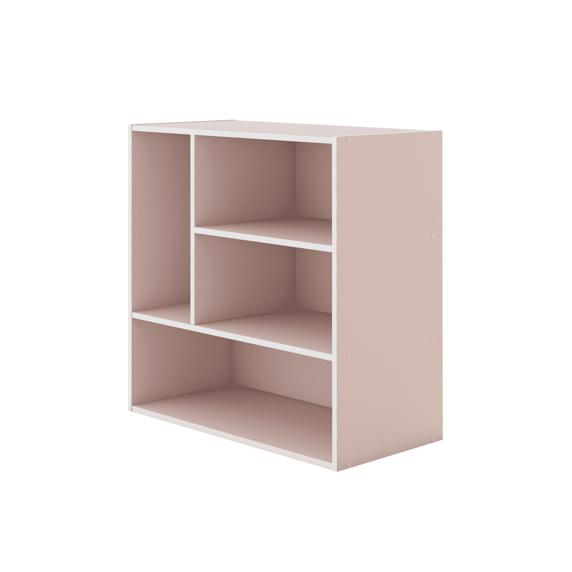 Furniture of America Brooks Stackable 4-Vertical Wood Light Pink Bookcase