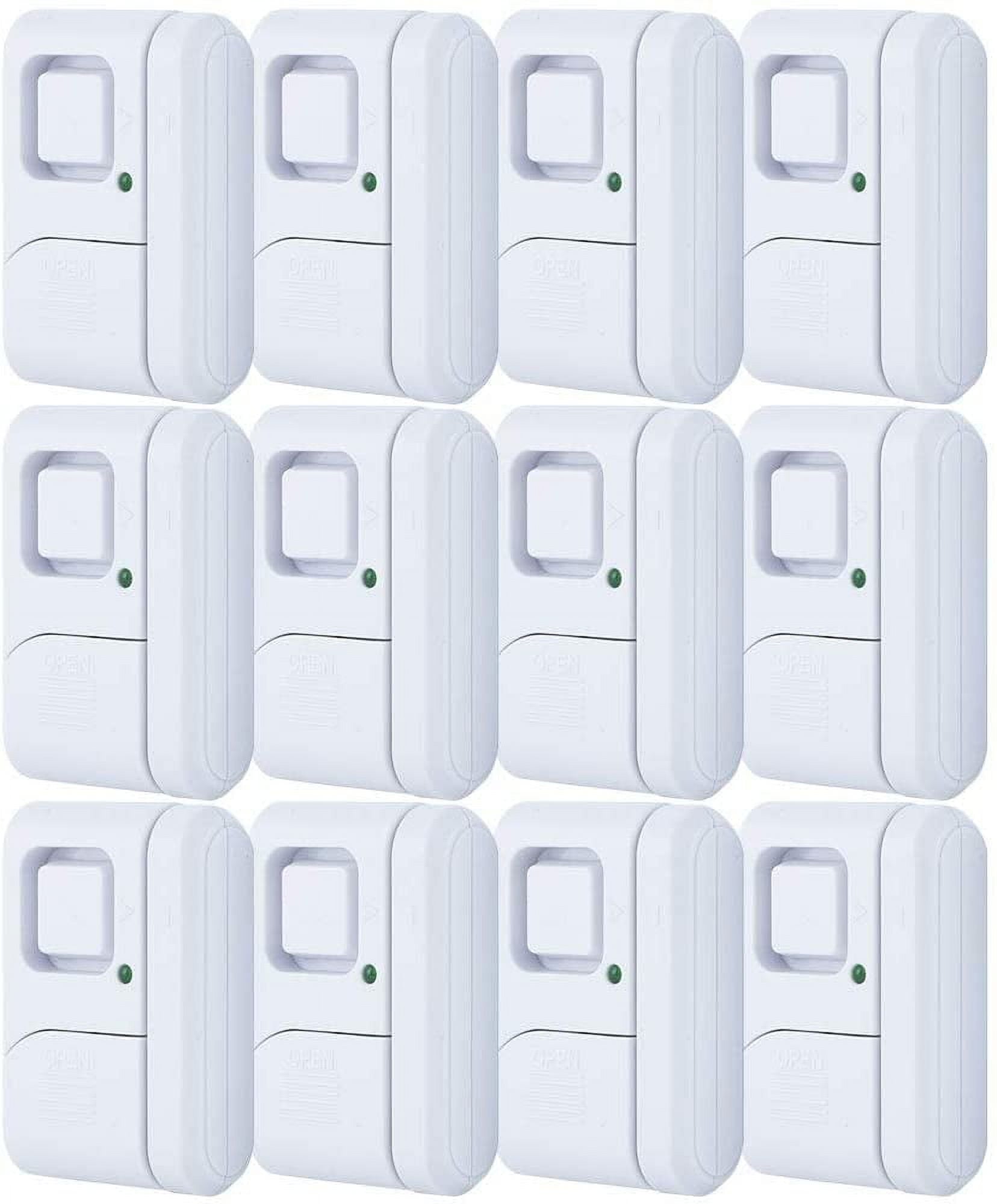 GE Personal Security Window/Door, 12-Pack, Magnetic Sensor, Off/Chime/Alarm, Easy Installation, 45989, White