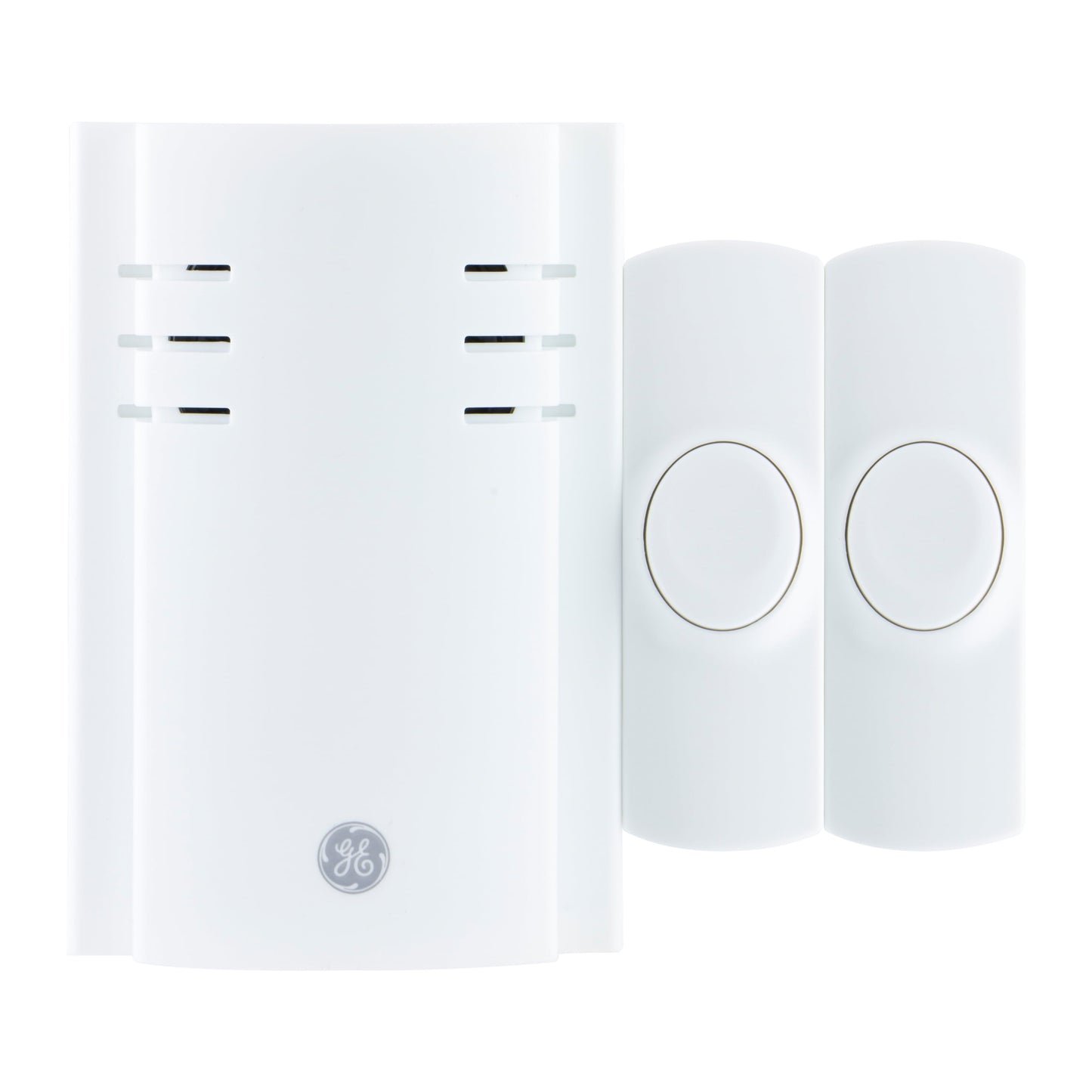 GE Kit de Timbre InalÃ¡mbrico, Receptor Enchufable, 2 Botones, Blanco, 19300,