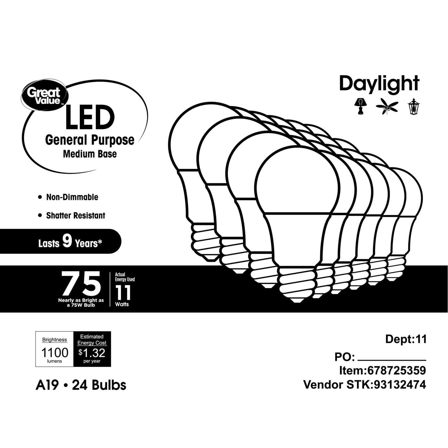 GV 75W 9YR DL 24PK