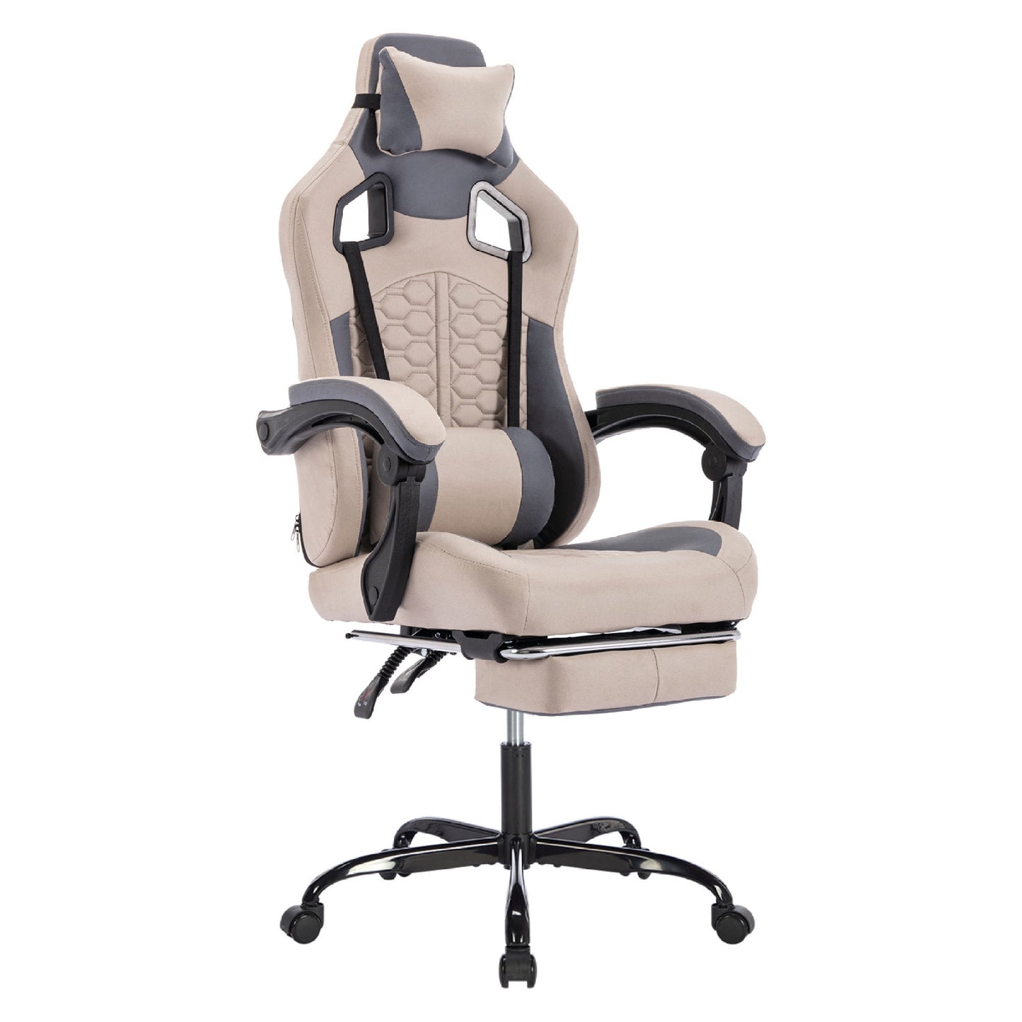 Gaming Chair Ergonomic PC Gamer Chair with Footrest Comfortable Headrest and Lumbar Support,High Back PVC Leather