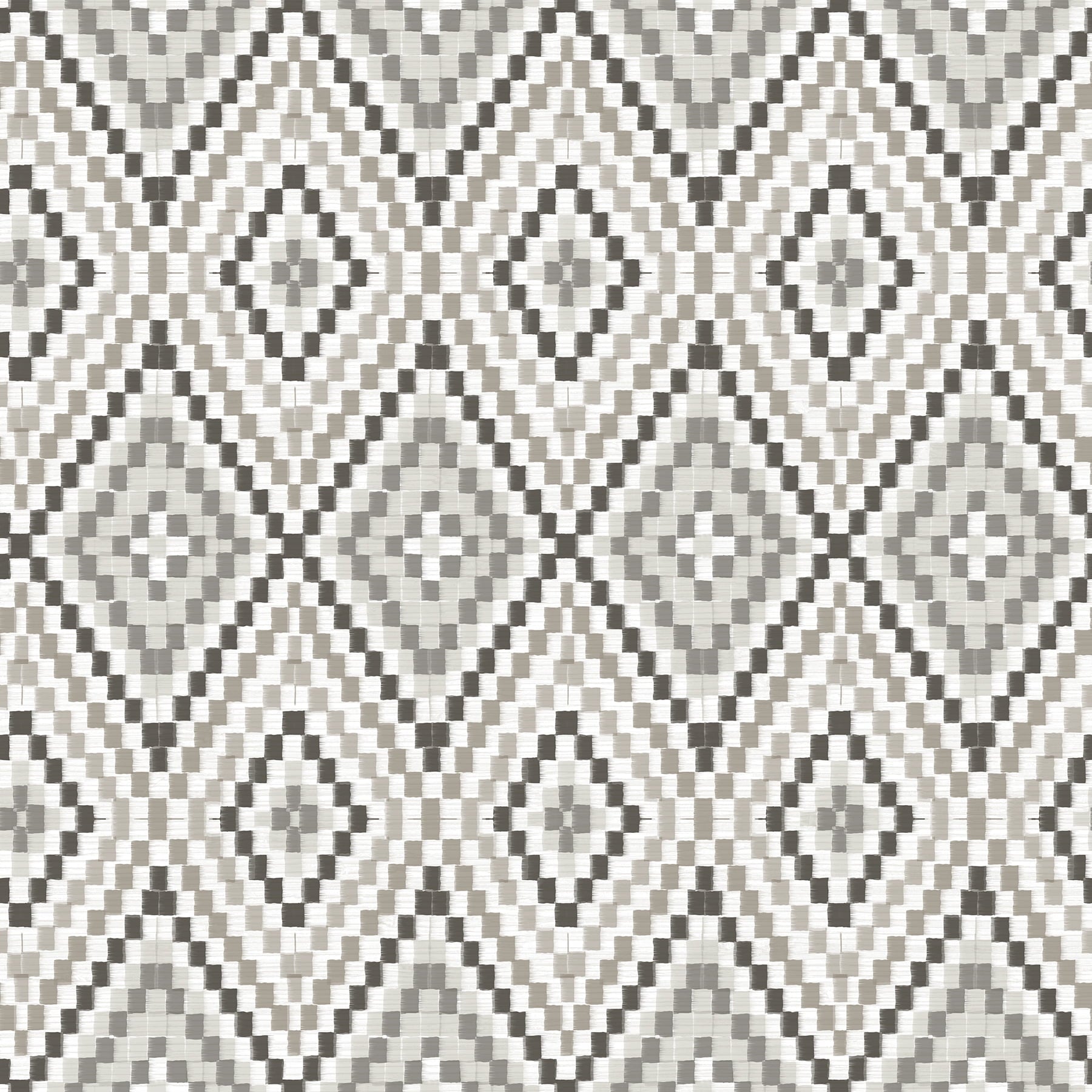 Ganado Dark Brown Geometric Ikat Wallpaper