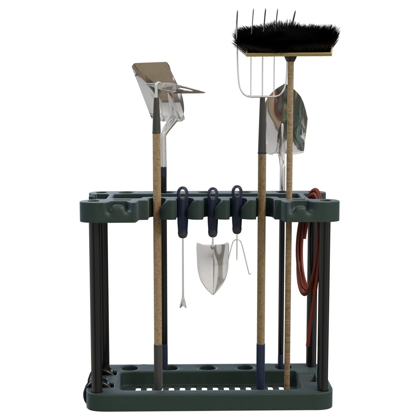 Garden Tool Organizer - Portable Rolling Utility Rack with Wheels Holds 40 Yard Tools - Garage Organizers and Storage Home Essentials by Stalwart