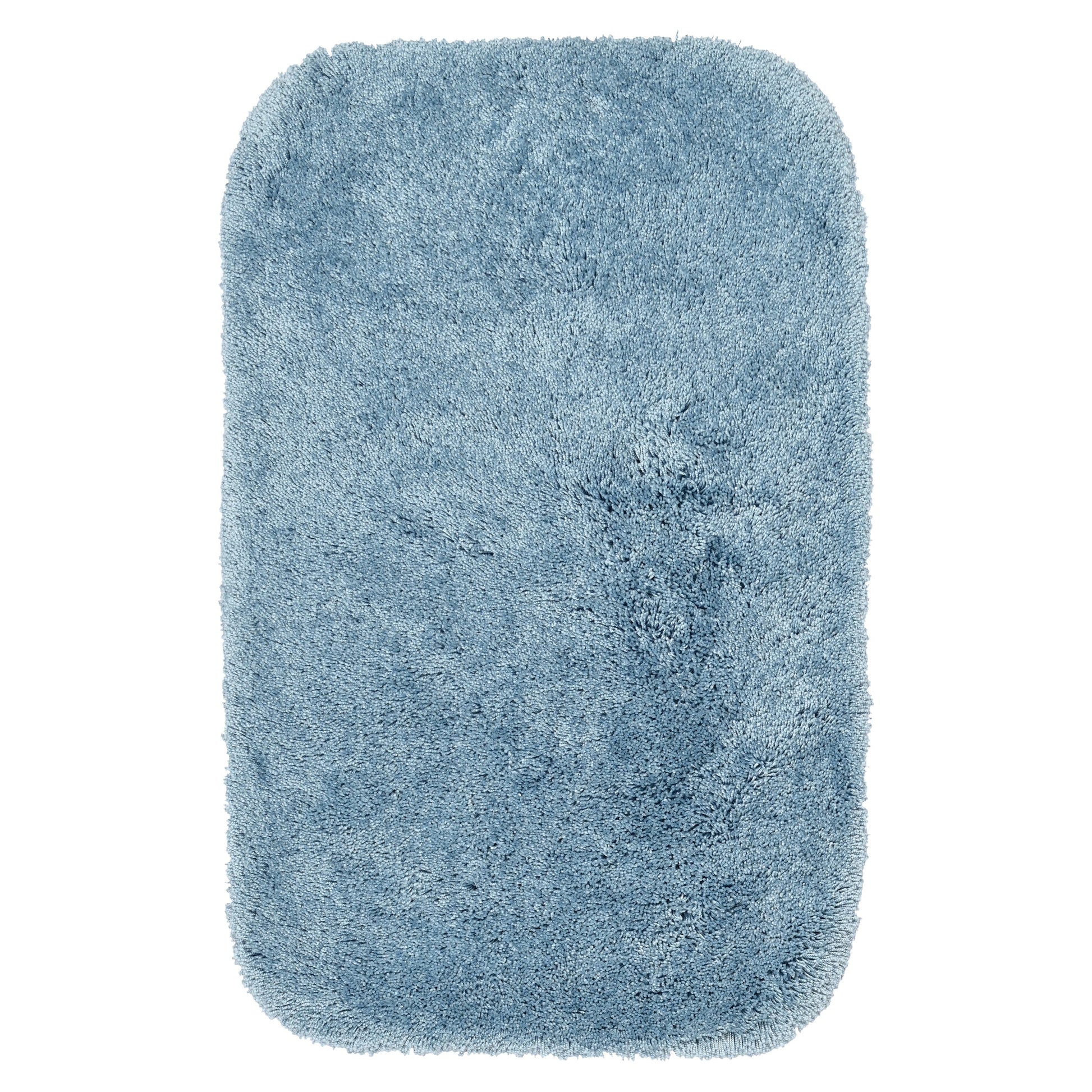 Garland Rug Finest Luxury Washable Nylon Basin Blue Bath Rug, 30" x 50"