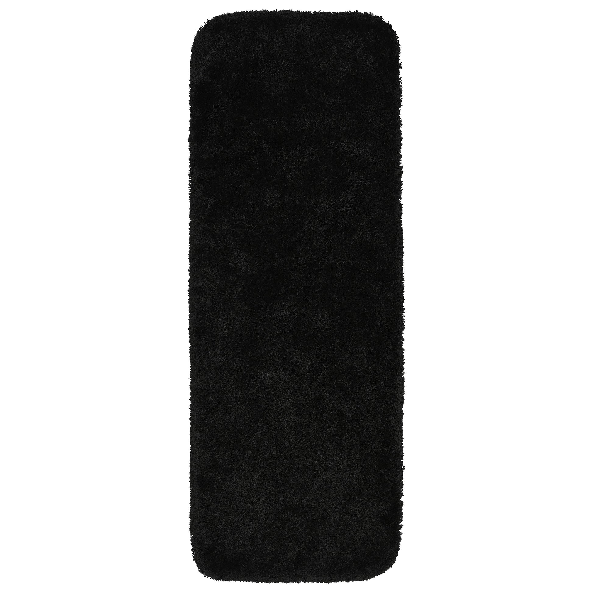 Garland Rug Finest Luxury Washable Nylon Black Bath Runner, 22" x 60"