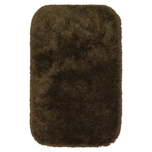 Garland Rug Finest Luxury Washable Nylon Chocolate Bath Rug, 24" x 40"