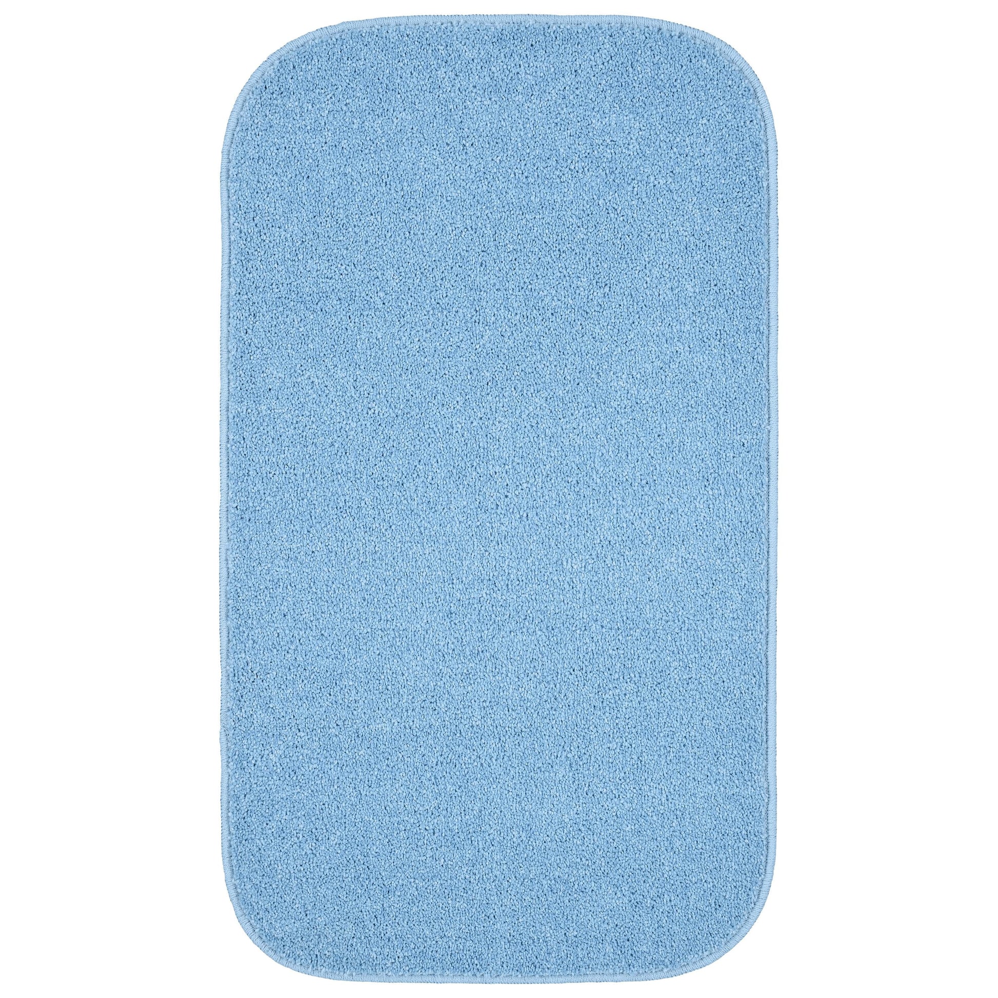 Garland Rug Gramercy Washable Polypropylene Basin Blue Bath Rug, 20" x 34"