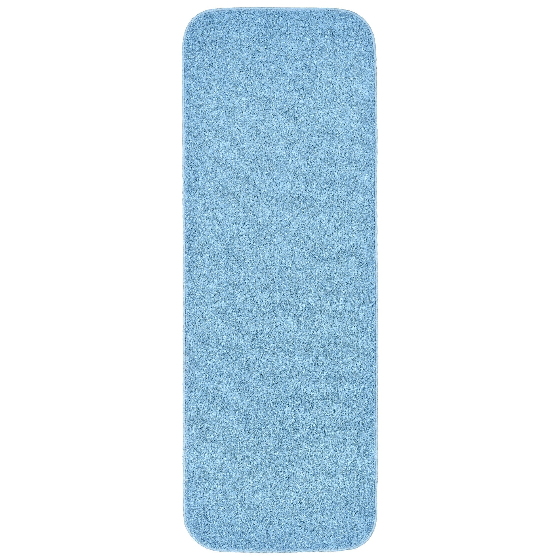 Garland Rug Gramercy Washable Polypropylene Basin Blue Bathroom Runner, 22â€ x 60â€