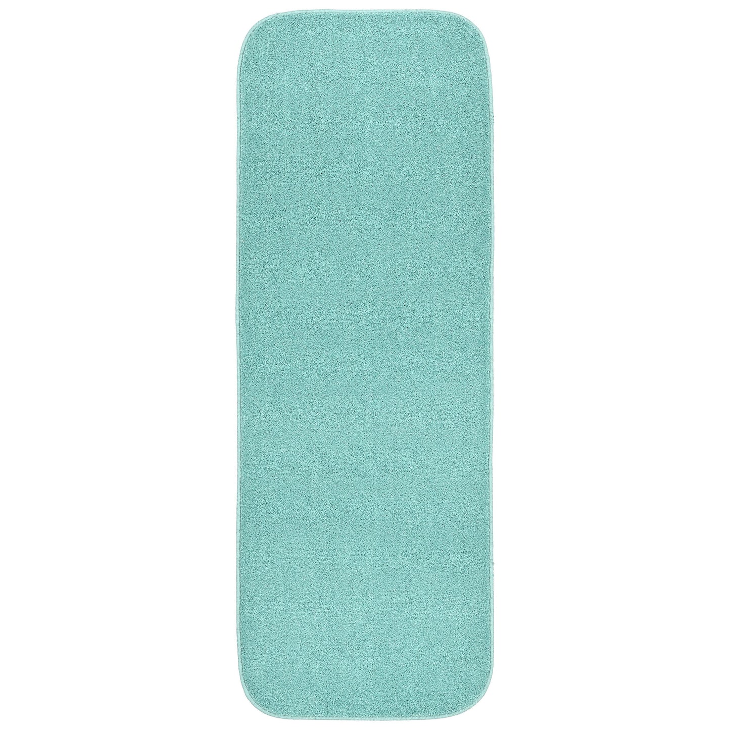 Garland Rug Gramercy Washable Polypropylene Navy Bathroom Runner, 22â€ x 60â€