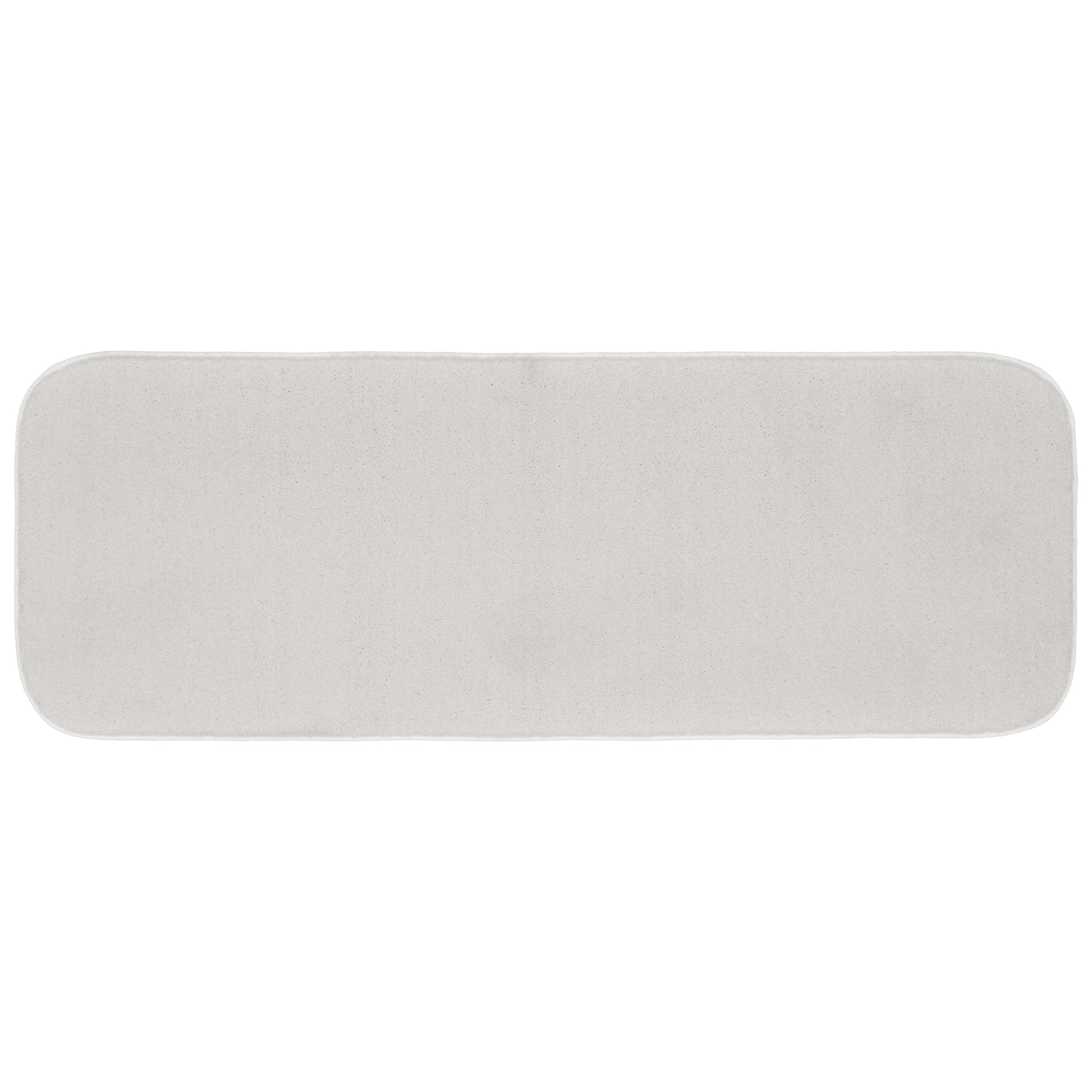 Garland Rug Gramercy Washable Polypropylene White Bathroom Runner, 22â€ x 60â€