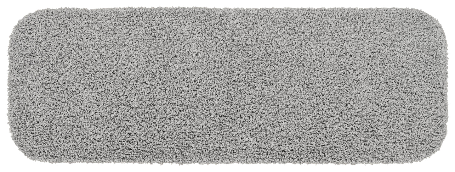 Garland Rug Jazz Washable Nylon Platinum Gray Bathroom Runner, 22" x 60"