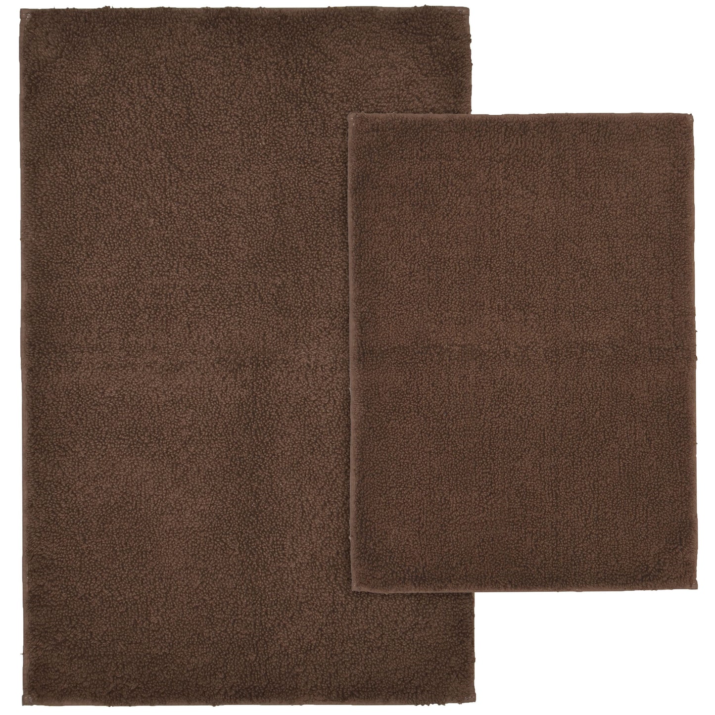 Garland Rug Queen Cotton 2 Piece Washable Bath Rug Set Chocolate