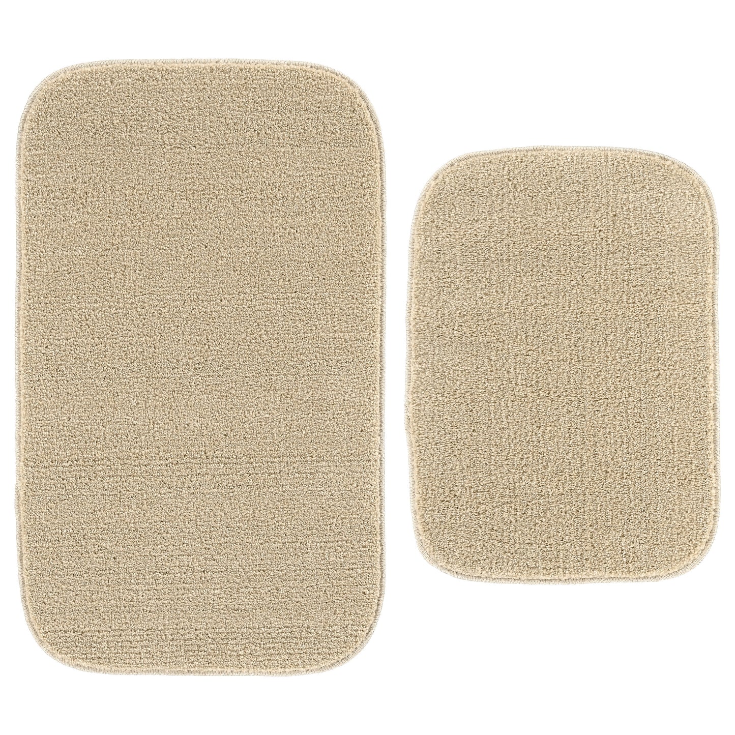 Garland Rug Sedona Washable Bath Rug Set, 2 Piece (21"x34" & 17"x24") Champagne
