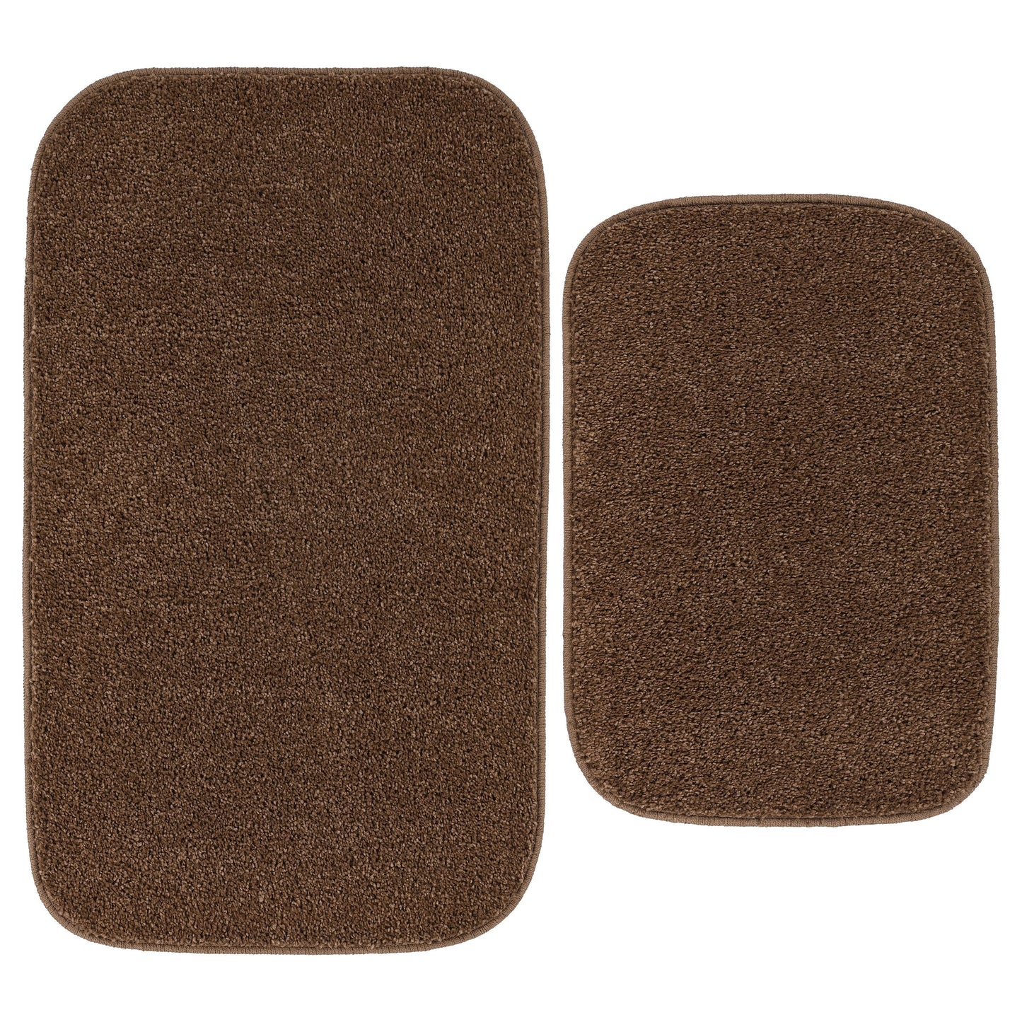 Garland Rug Sedona Washable Bath Rug Set, 2 Piece (21"x34" & 17"x24") Cinnamon