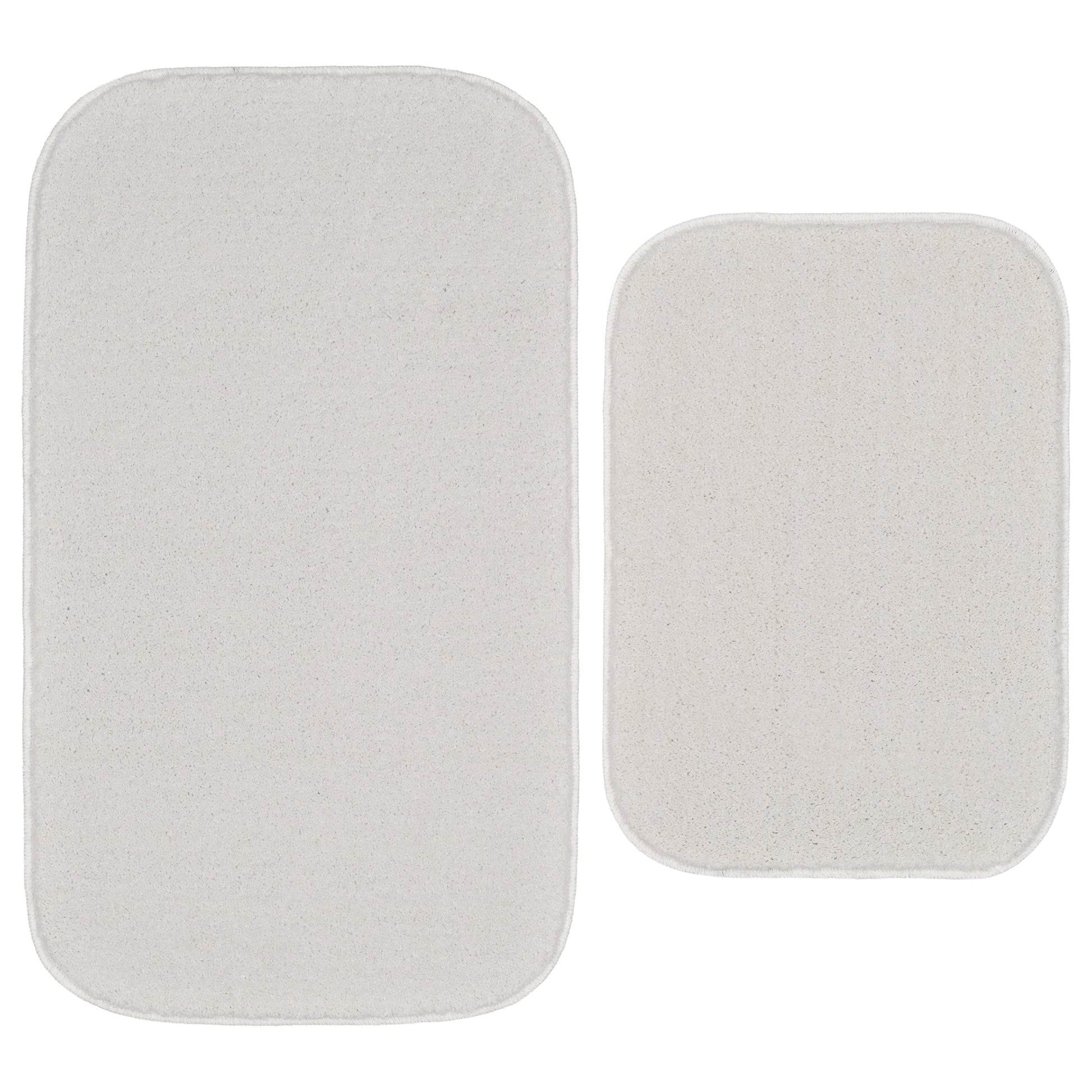 Garland Rug Sedona Washable Bath Rug Set, 2 Piece (21"x34" & 17"x24") White