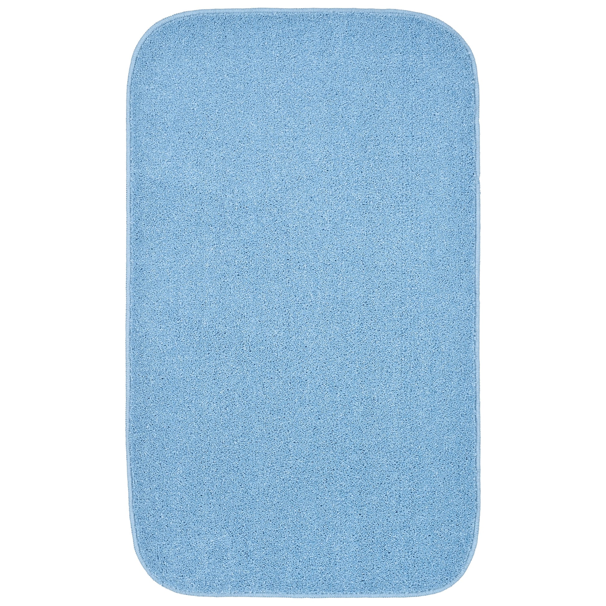 Garland Rug Sedona Washable Polypropylene Basin Blue Bath Rug, 24" x 40"