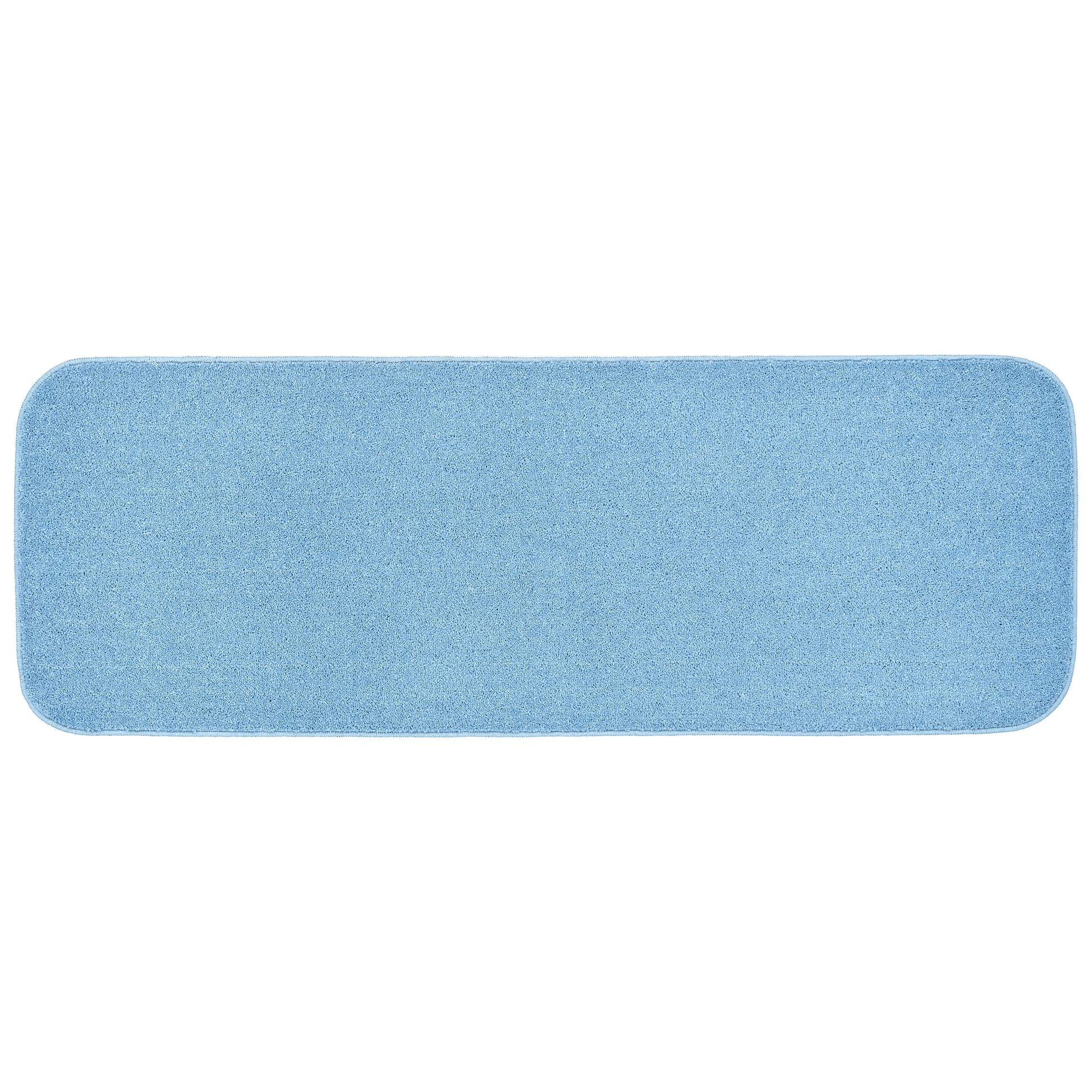 Garland Rug Sedona Washable Polypropylene Basin Blue Bathroom Runner, 22â€ x 60â€
