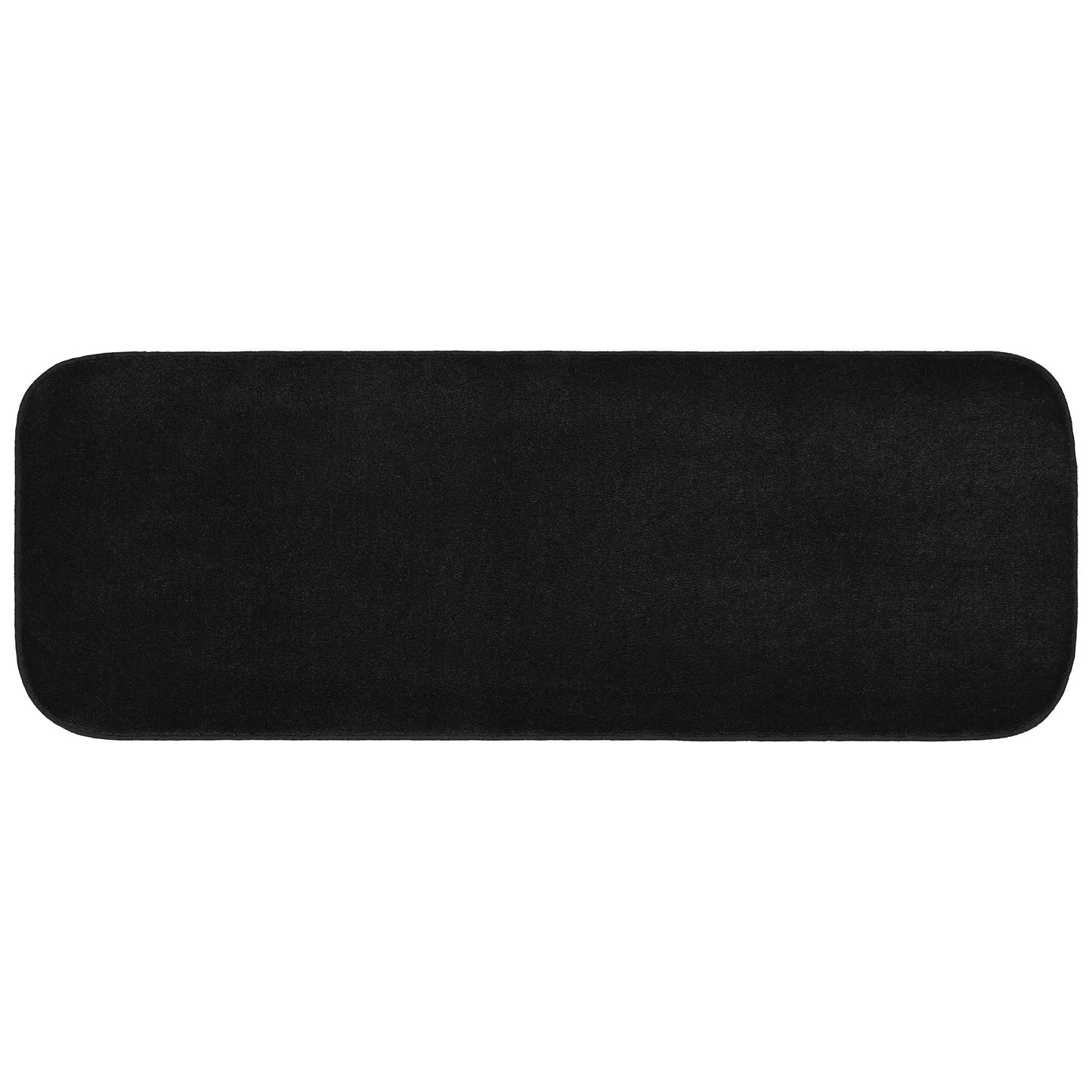 Garland Rug Sedona Washable Polypropylene Black Bathroom Runner, 22â€ x 60â€