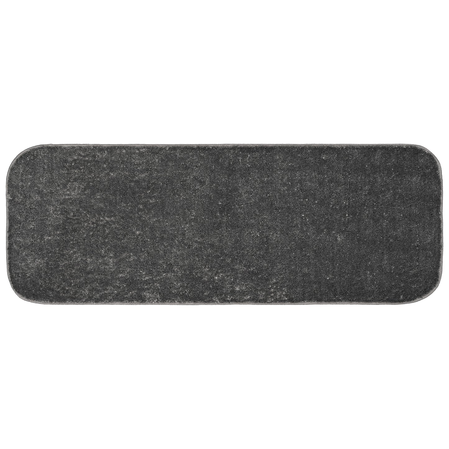 Garland Rug Sedona Washable Polypropylene Cinder Gray Bathroom Runner, 22â€ x 60â€