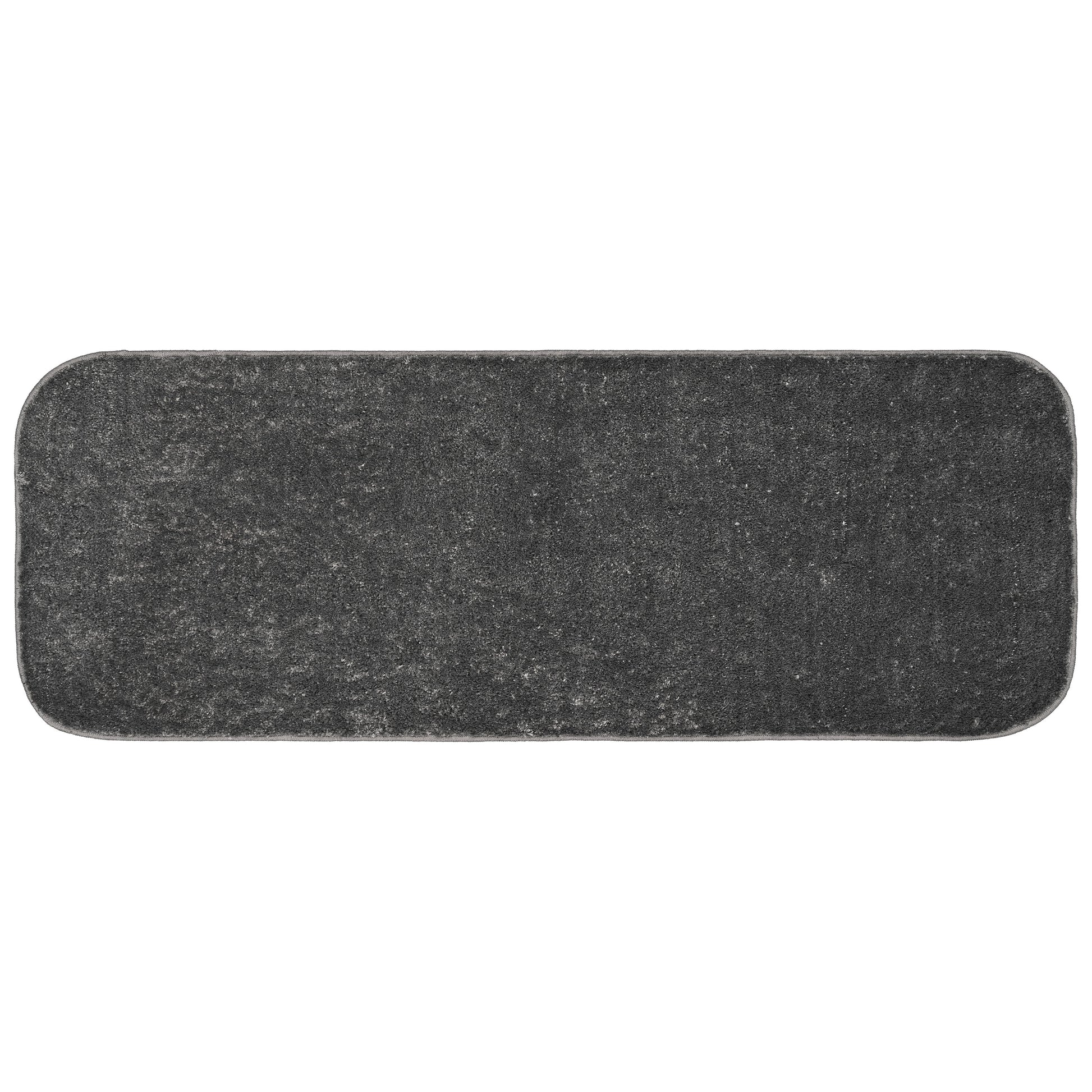 Garland Rug Sedona Washable Polypropylene Cinder Gray Bathroom Runner, 22â€ x 60â€