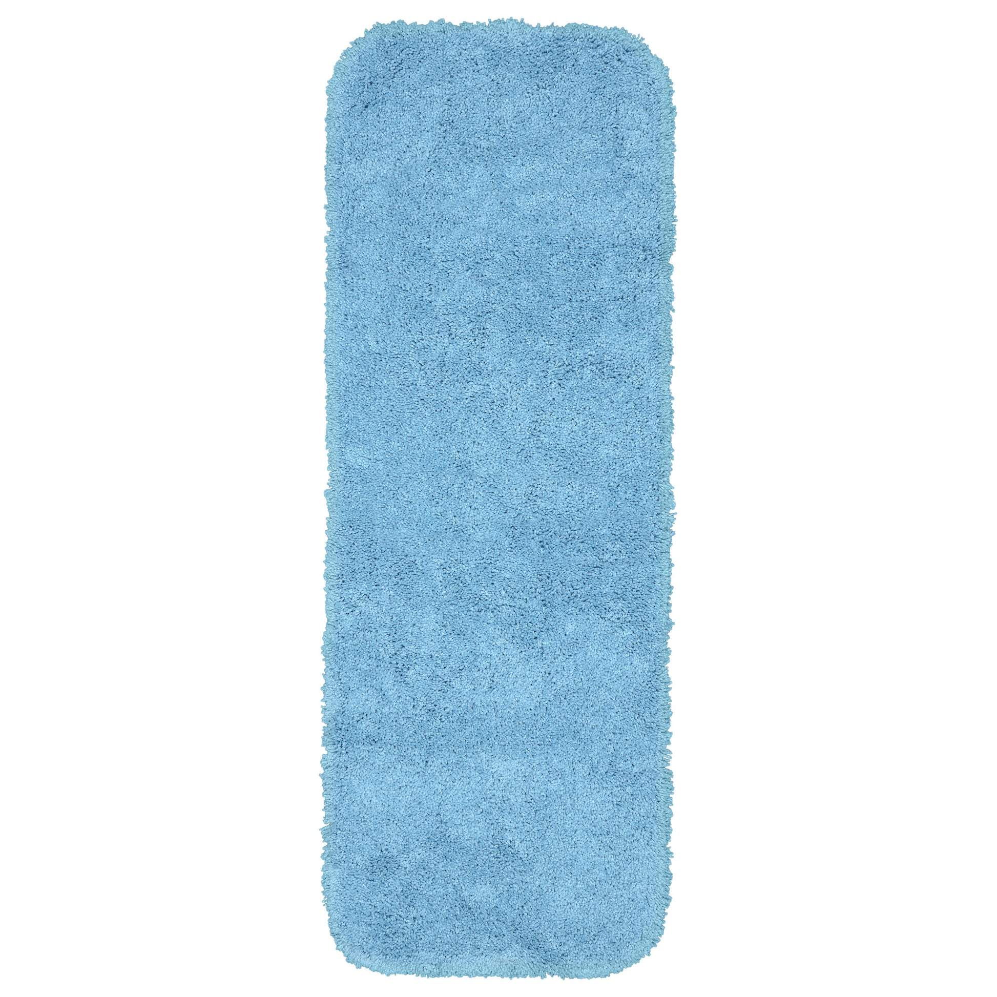 Garland Rug Serendipity Washable Nylon Basin Blue Bathroom Runner, 22" x 60"