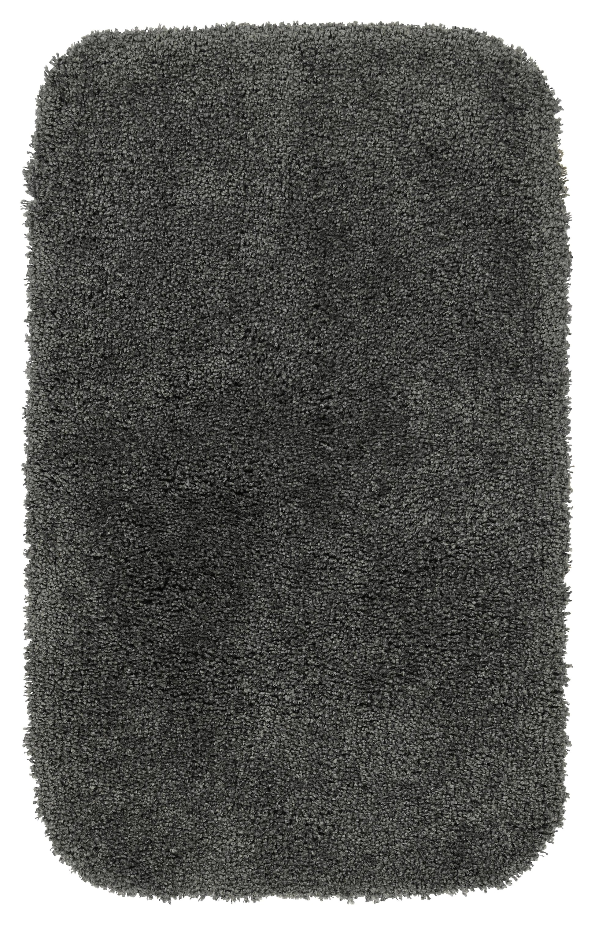 Garland Rug Serendipity Washable Nylon Dark Gray Bath Rug, 30" x 50"