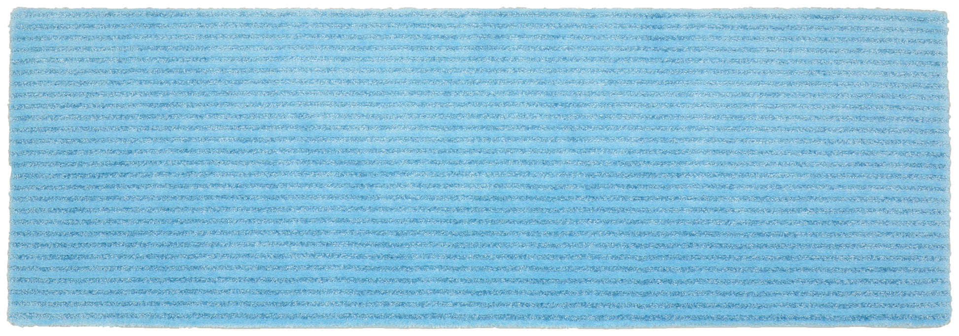 Garland Rug Sheridan 22 in. x 60 in. Plush Washable Nylon Bath Rug Runner Basin Blue