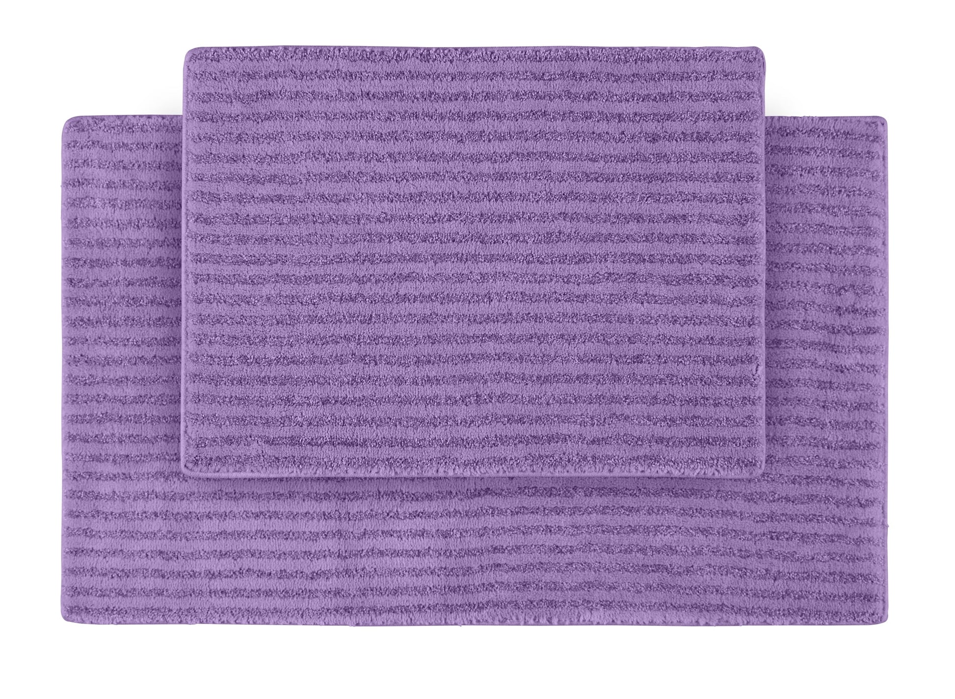 Garland Rug Sheridan Washable Nylon Bath Rug Set, 2 Piece Set (17"x24" Bath Rug, & 21"x34" Bath Rug) Purple