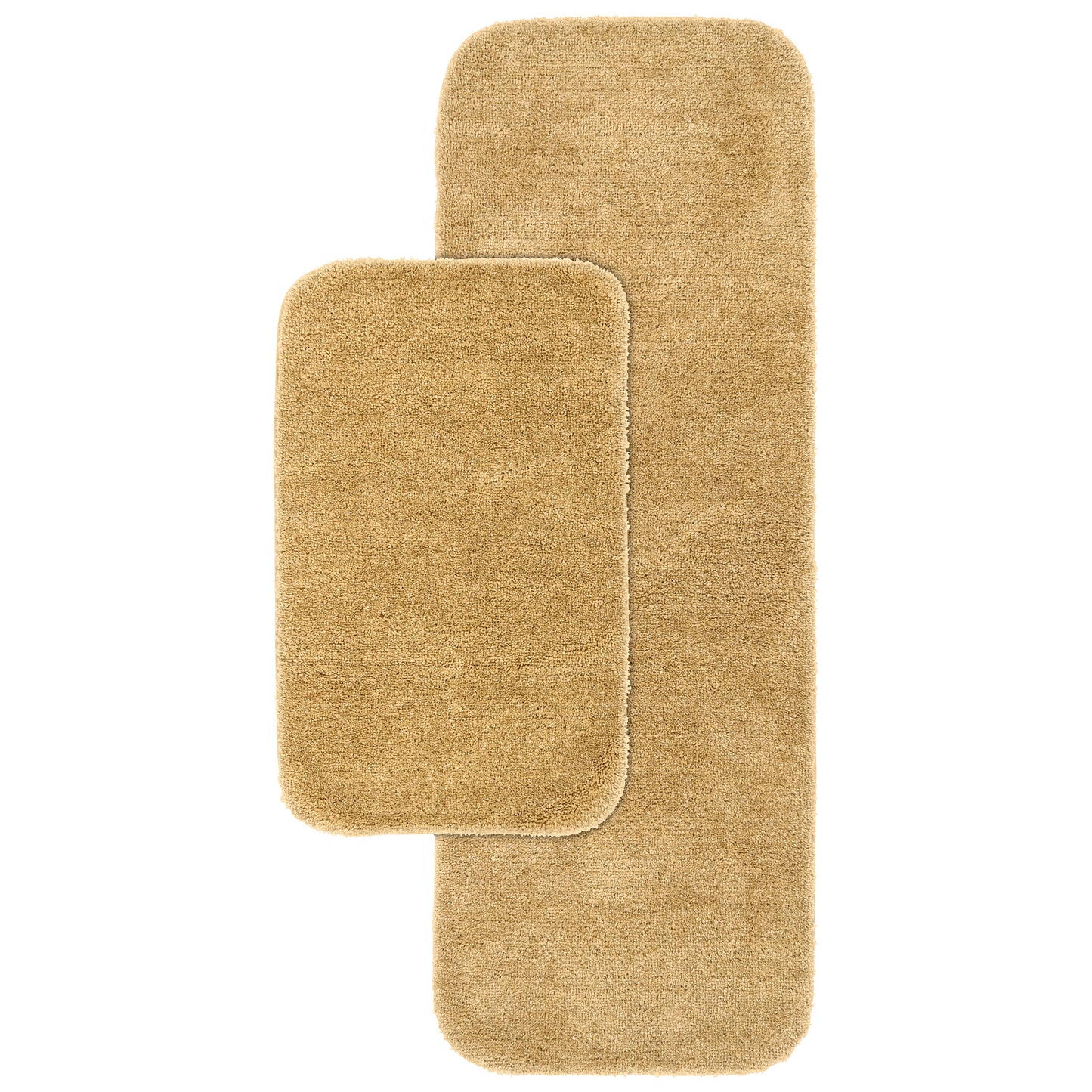 Garland Rug Traditional Washable Bath Rug Set, 2-Piece Set (21"x34" Bath Rug, & 22"x60" Runner) Linen