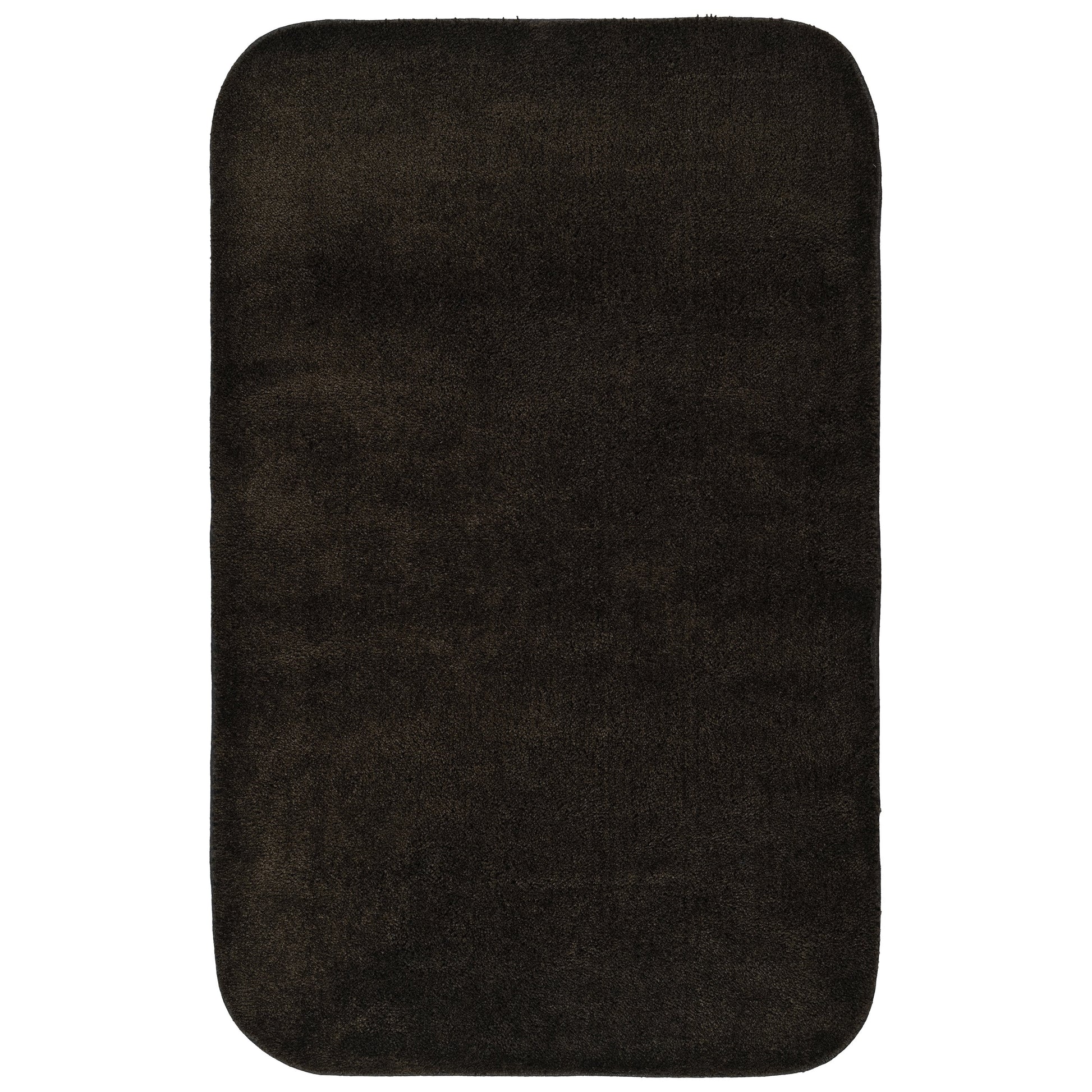 Garland Rug Traditional Washable Nylon Chocolate Bath Rug, 30" x 50"