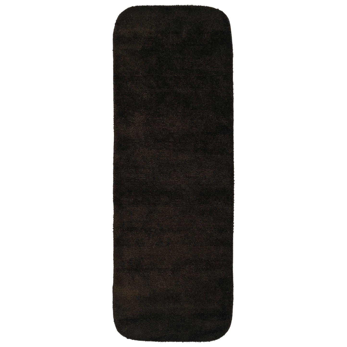 Garland Rug Traditional Washable Nylon Chocolate Bathroom Runner, 22" x 60"